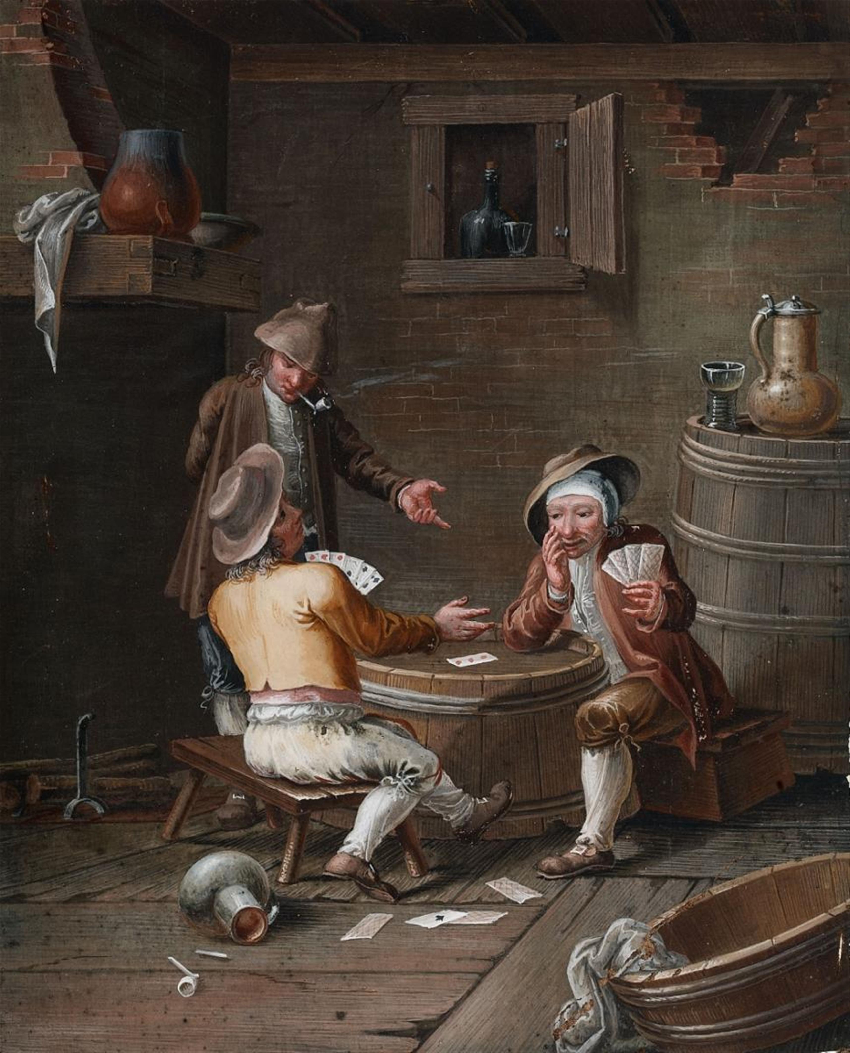 Johann Andreas Herrlein, in the manner of - INTERIOR WITH DRINKERS INTERIOR WITH CARDPLAYERS - image-2