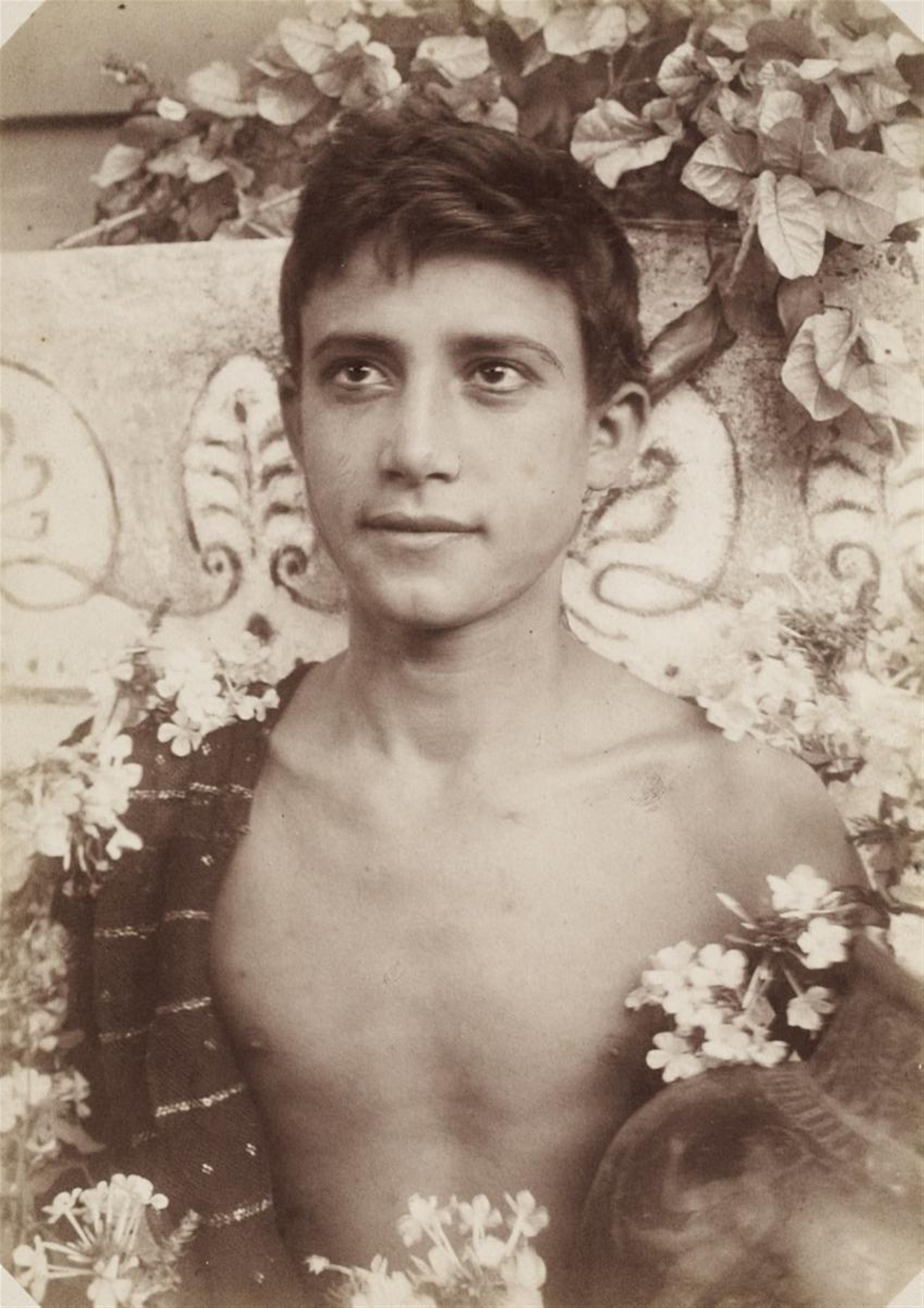 Wilhelm von Gloeden - Portrait of a boy. Portrait of a girl. - image-1