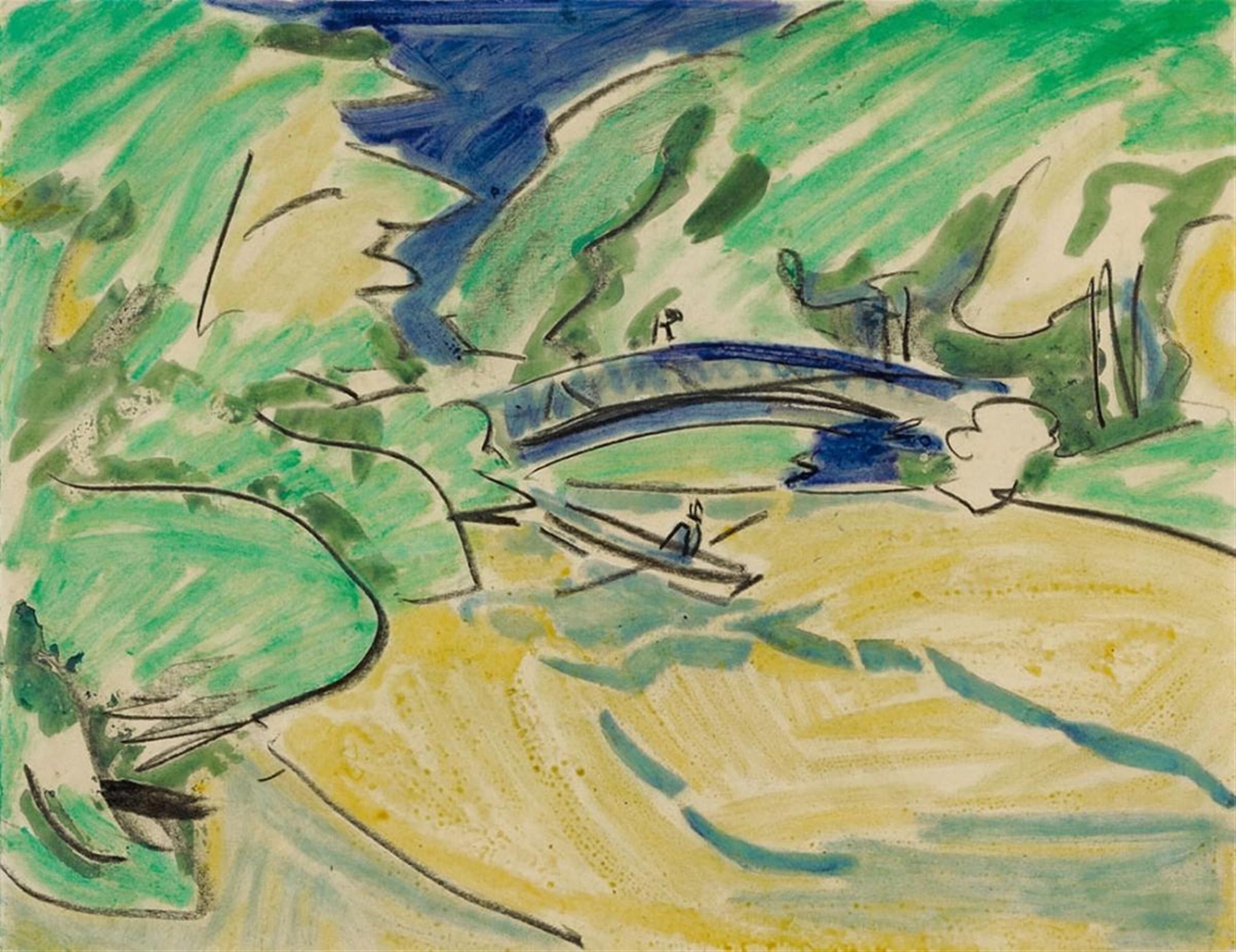 Ernst Ludwig Kirchner - Ruderboot unter der Brücke (Rowing Boat under the Bridge) - image-1