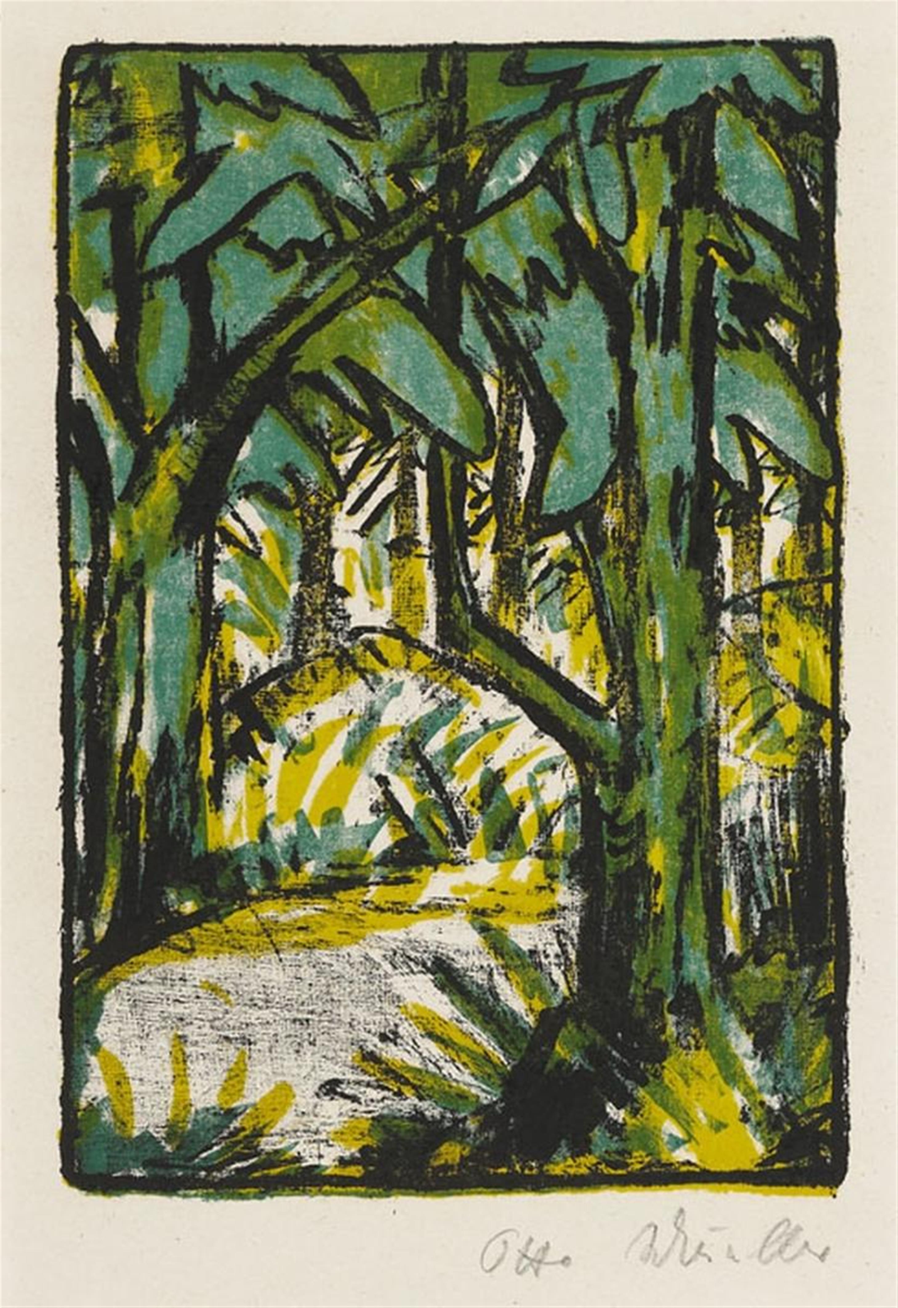 Otto Mueller - Waldlandschaft (Forest Landscape) - image-1