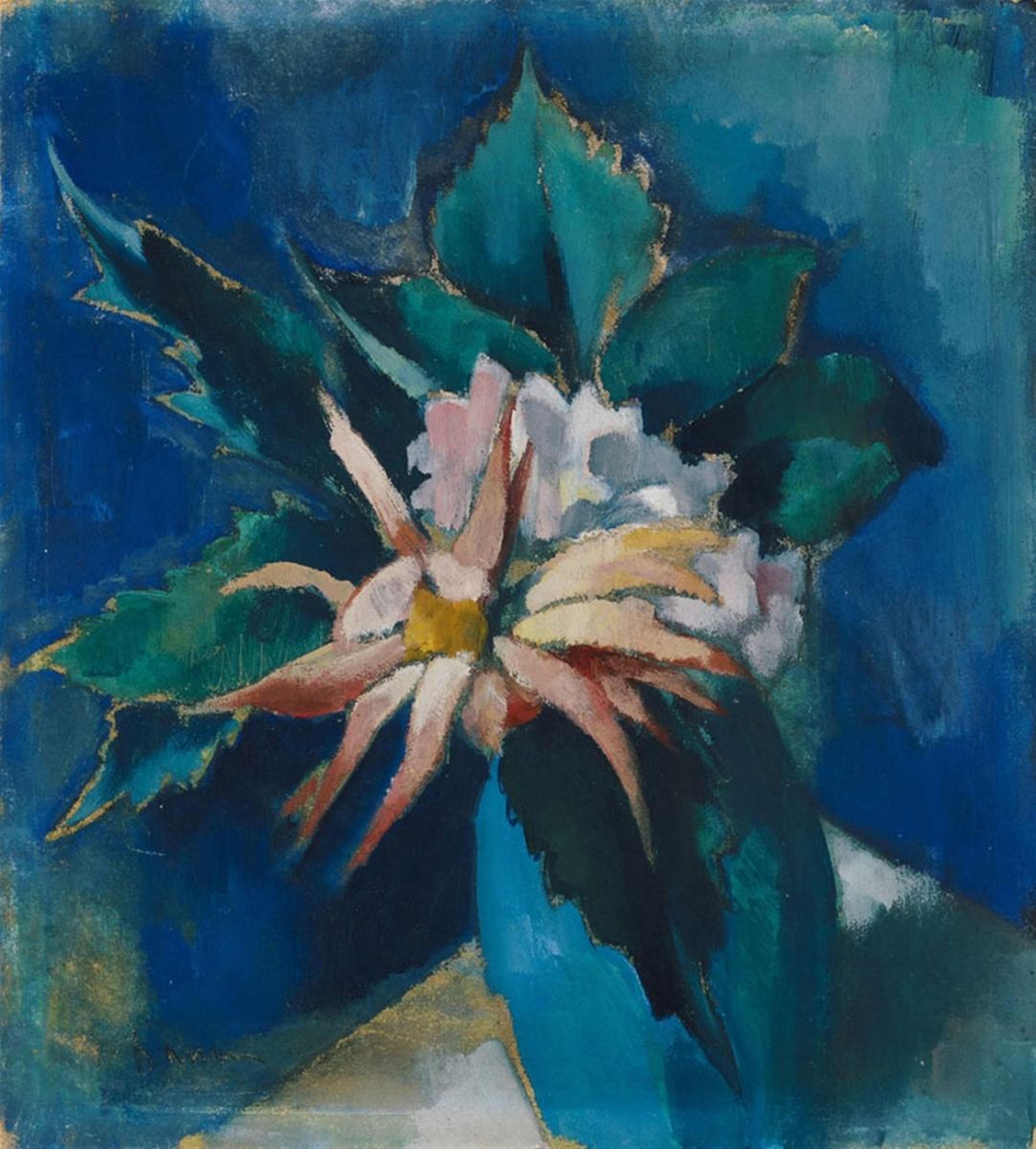 Heinrich Nauen - Blumen in blauer Vase - image-1