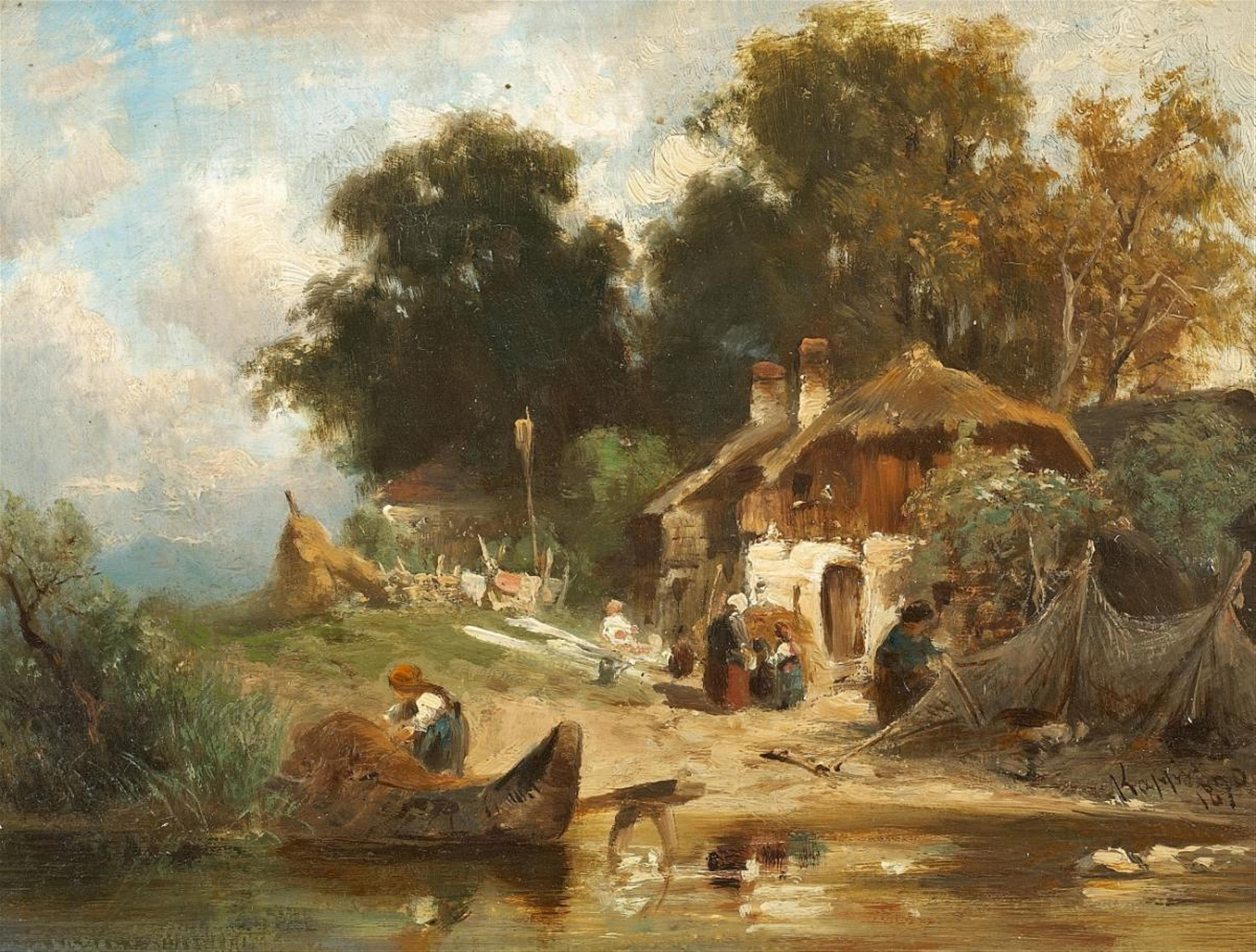 Albert Kappis - A COAST WITH FISHER HOUSES - image-1