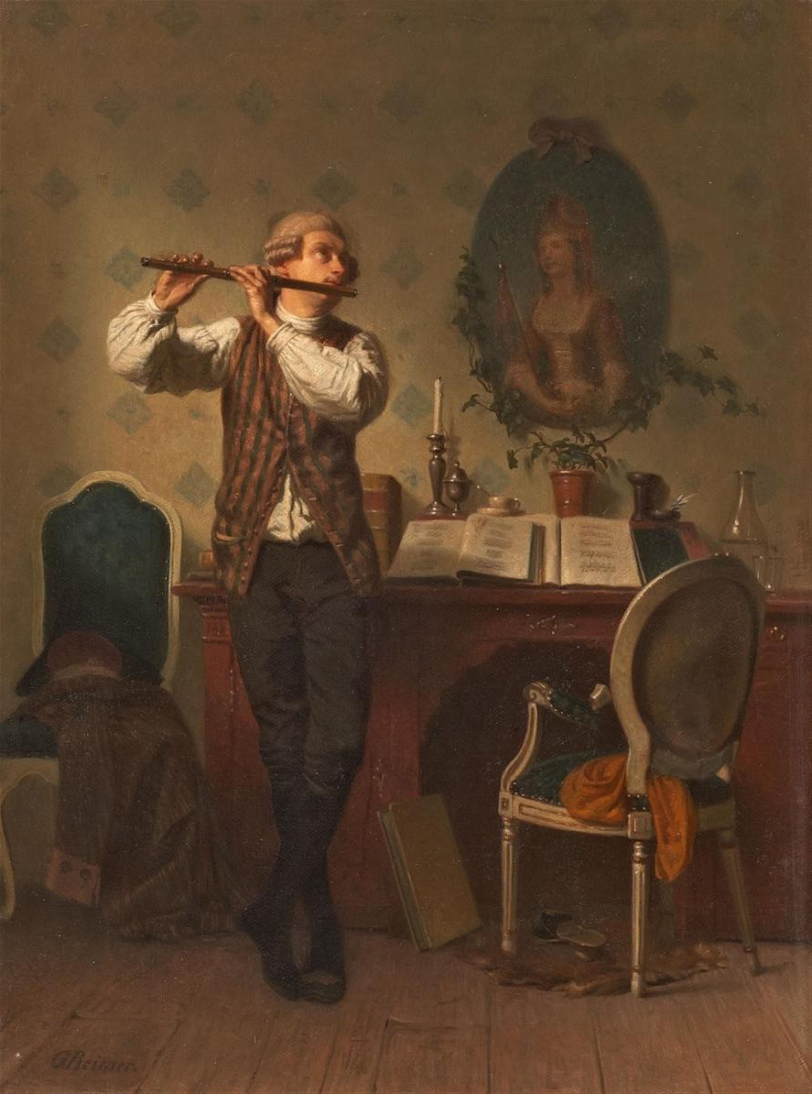 Georg Reimer - INTERIOR WITH FLUTE PLAYER - image-1