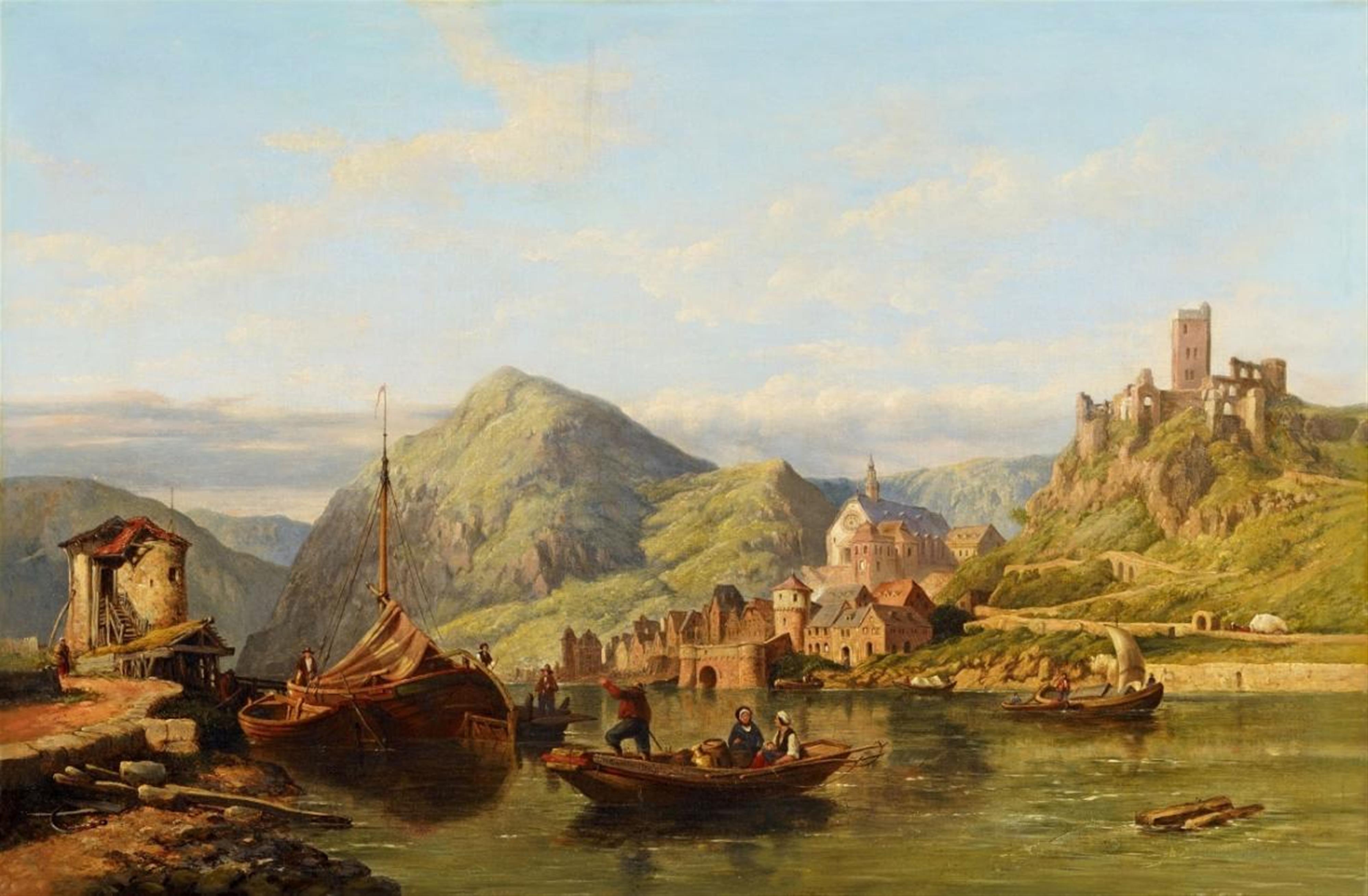 George Clarkson Stanfield - VIEW ON THE RIVER RHINE - image-1