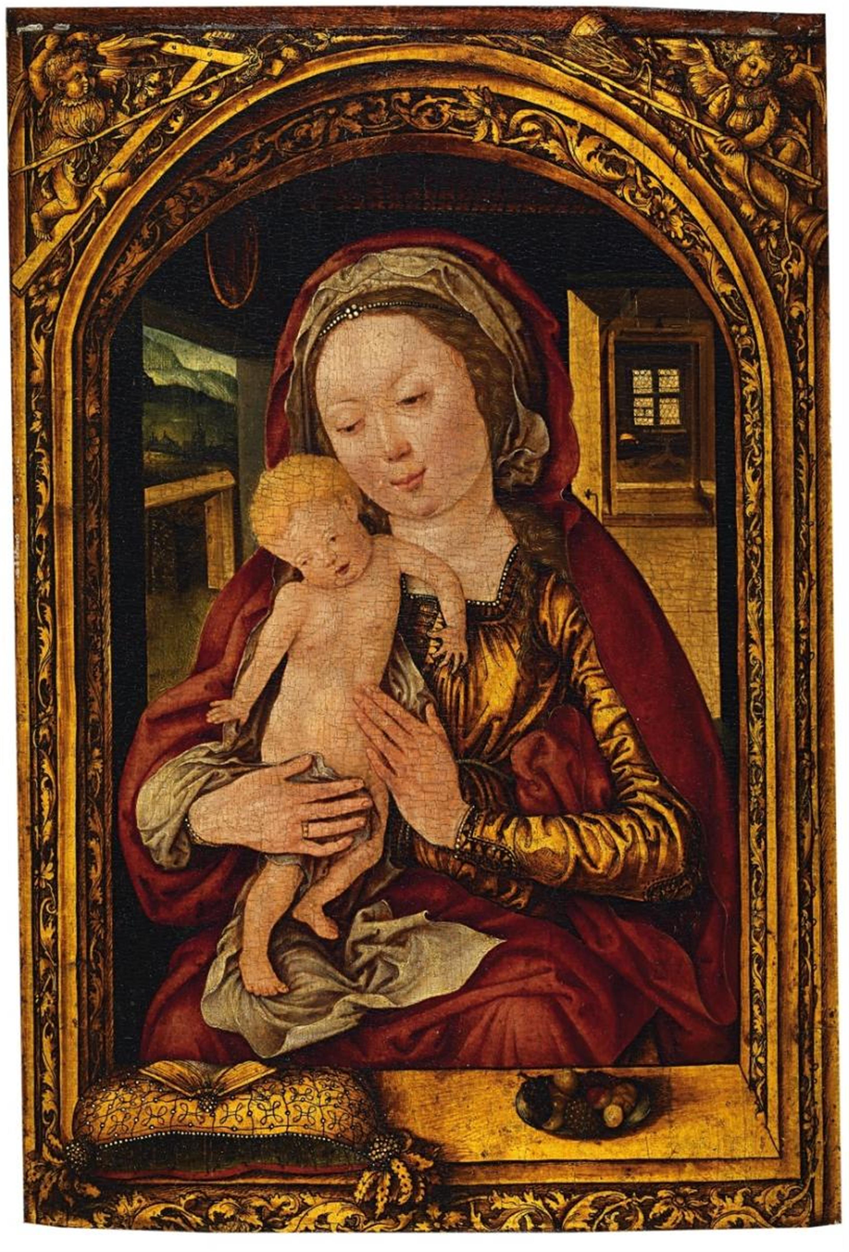 Central Rhine School Early 16th century - THE VIRGIN WITH CHILD - image-1