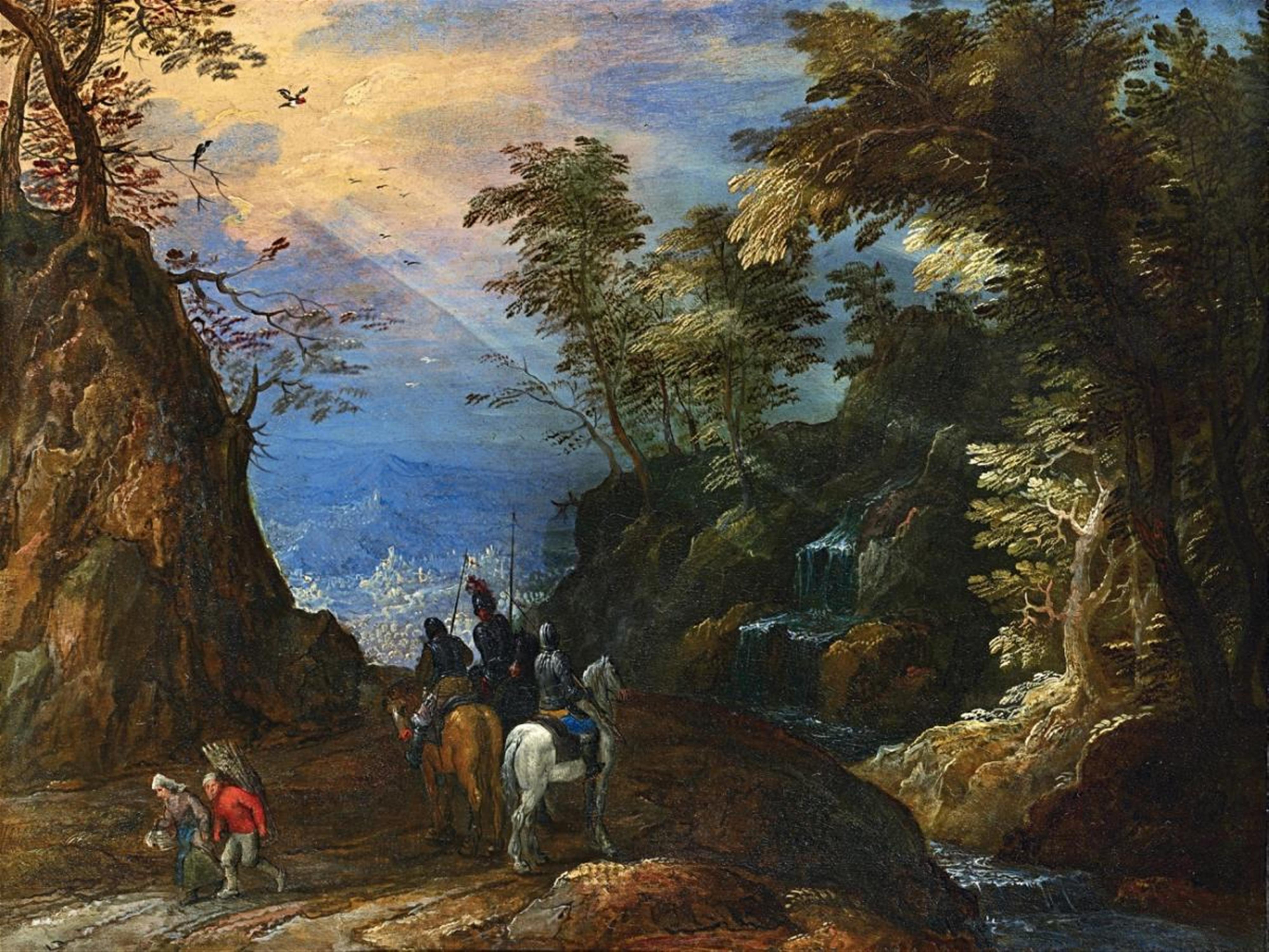 Joos de Momper, attributed to - LANDSCAPE WITH SOLDIERS - image-1