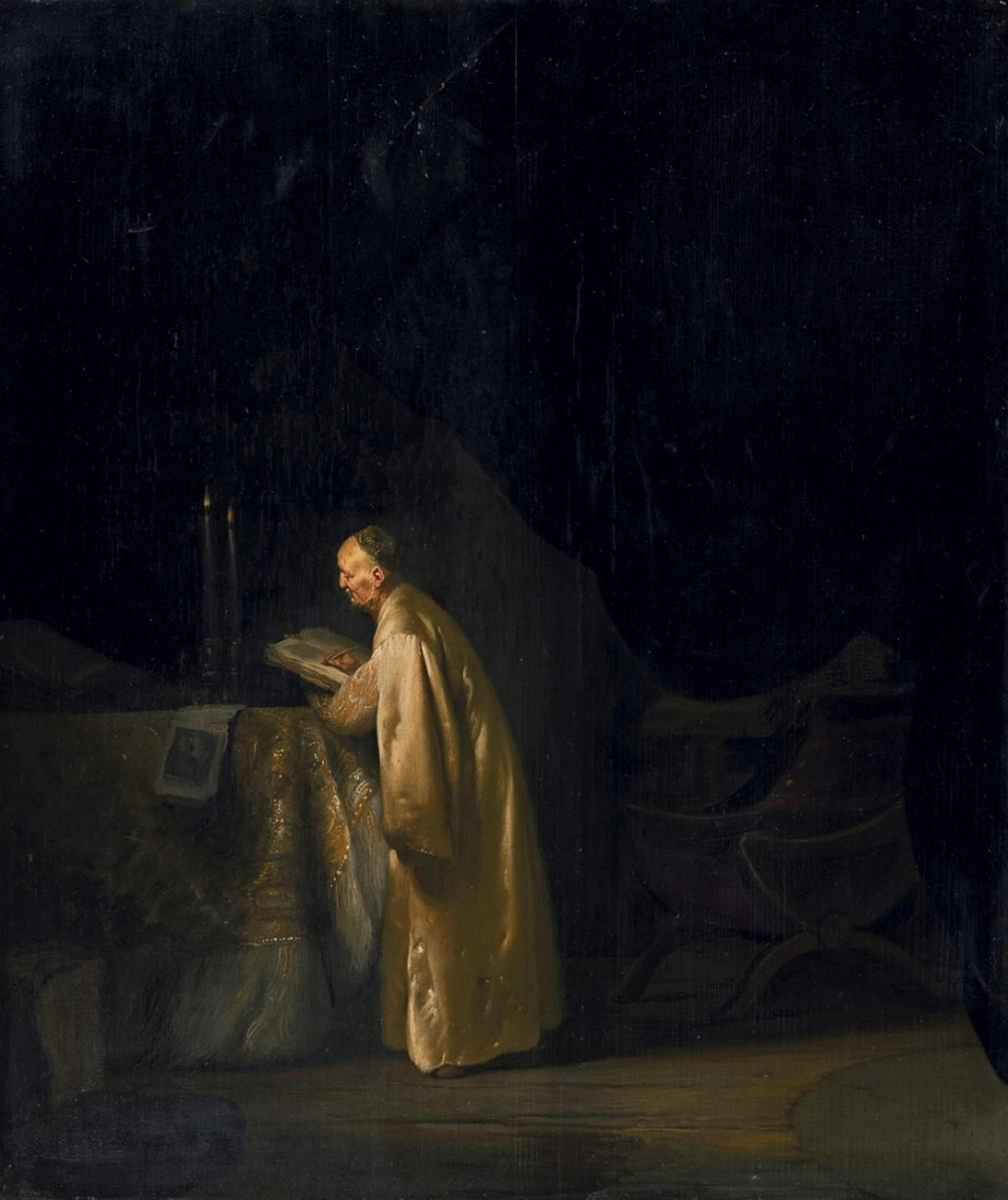 Rembrandt school - ZACHARIAS WRITES DOWN THE NAME OF HIS SON - image-1