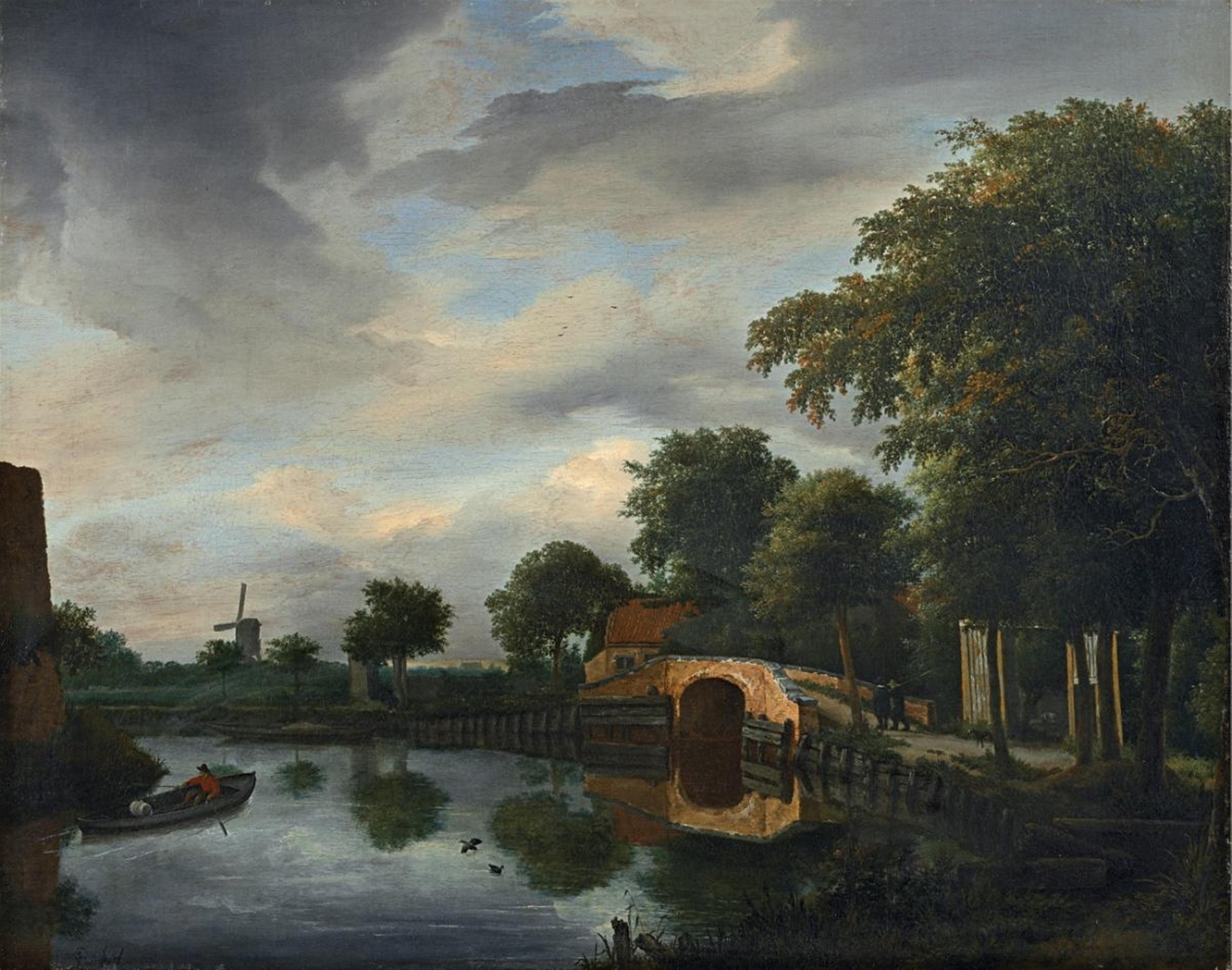 Jacob van Ruisdael, follower of - LANDSCAPE WITH A BRIDGE - image-1