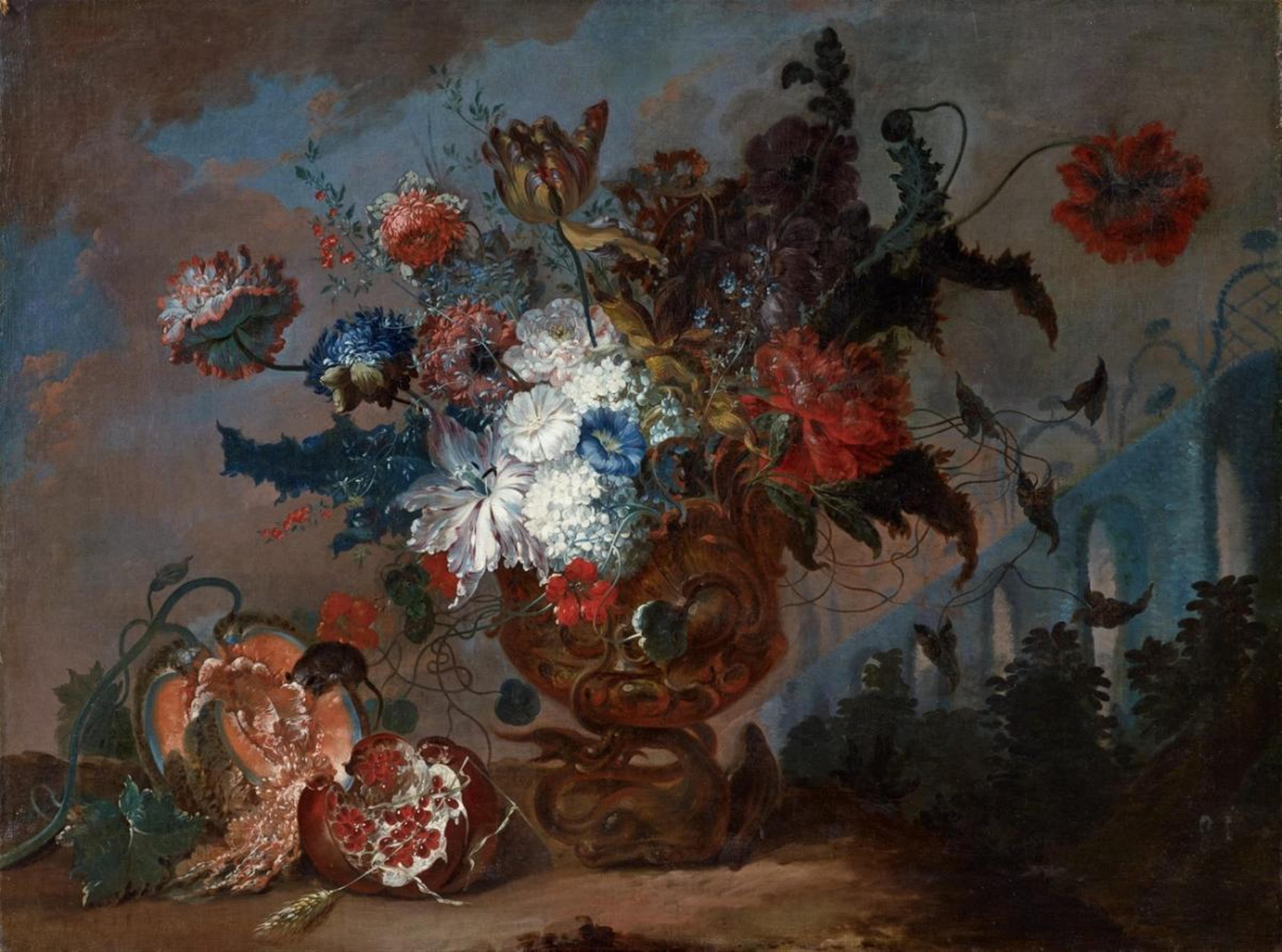 Johann Martin Metz - TWO FLOWER AND FRUIT STILL LIFES - image-1