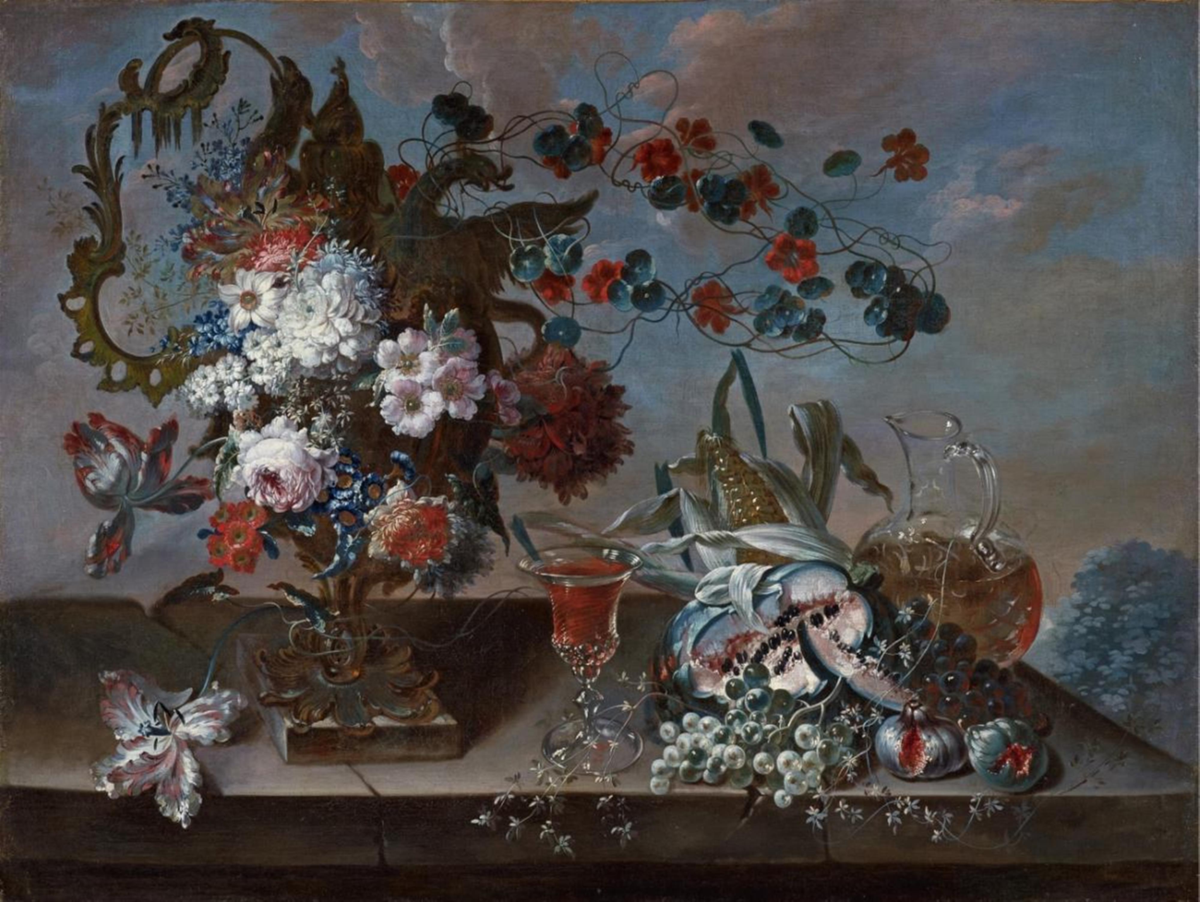 Johann Martin Metz - TWO FLOWER AND FRUIT STILL LIFES - image-2