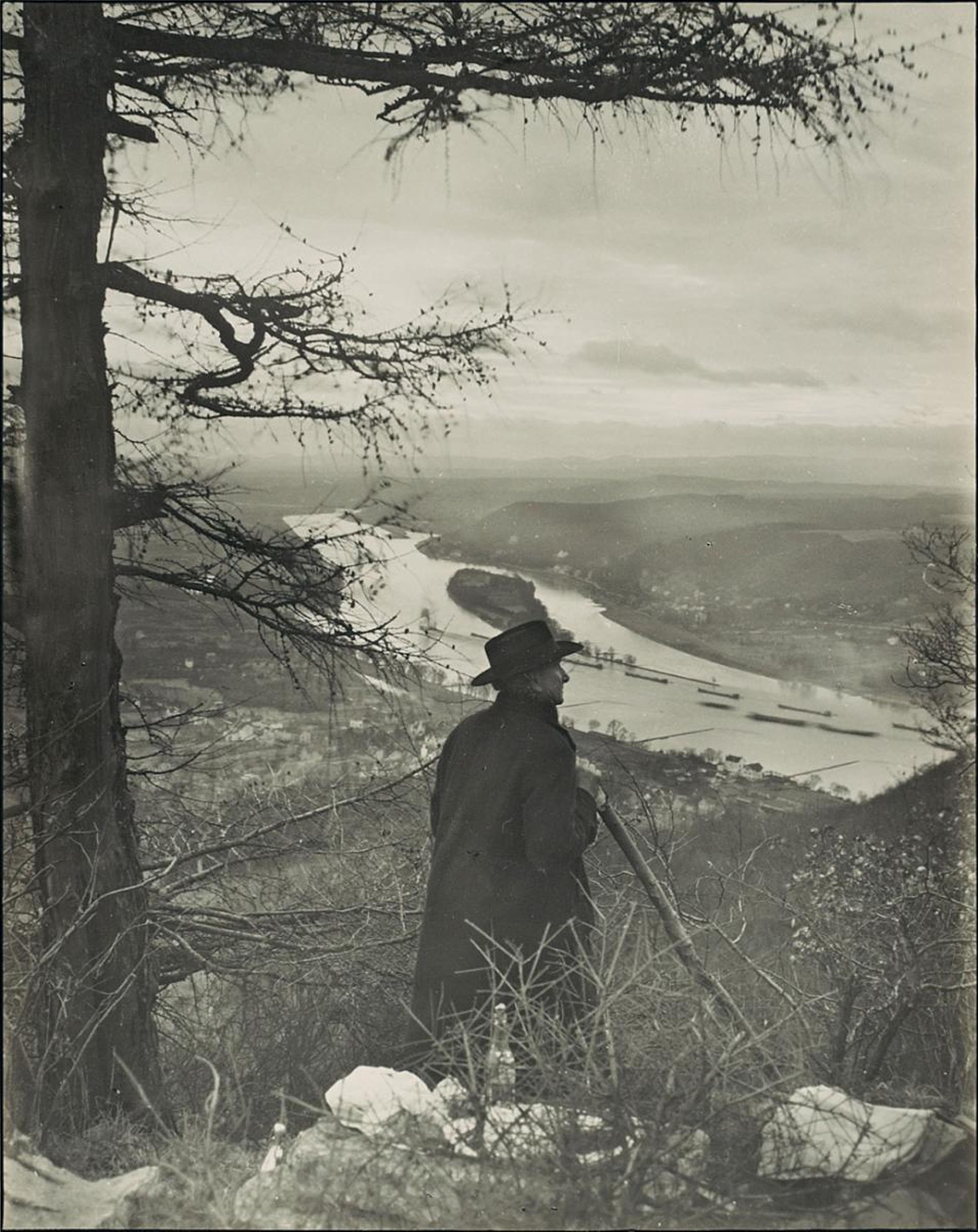 August Sander - View on the Rhine river on a morning in spring - image-1