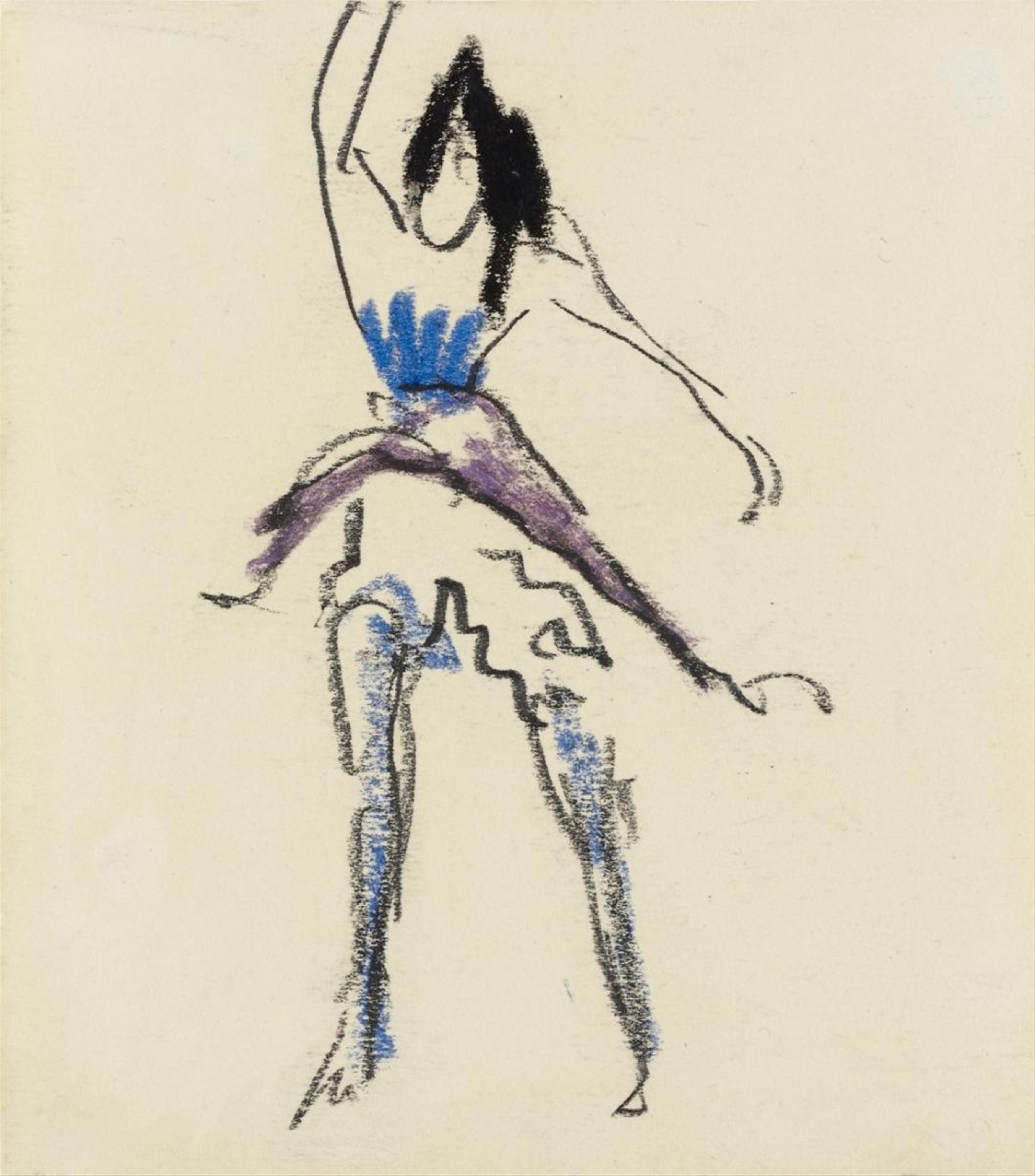 Erich Heckel - Tanzende mit erhobenem Rock (Dancing Woman with raised Skirt) - image-1