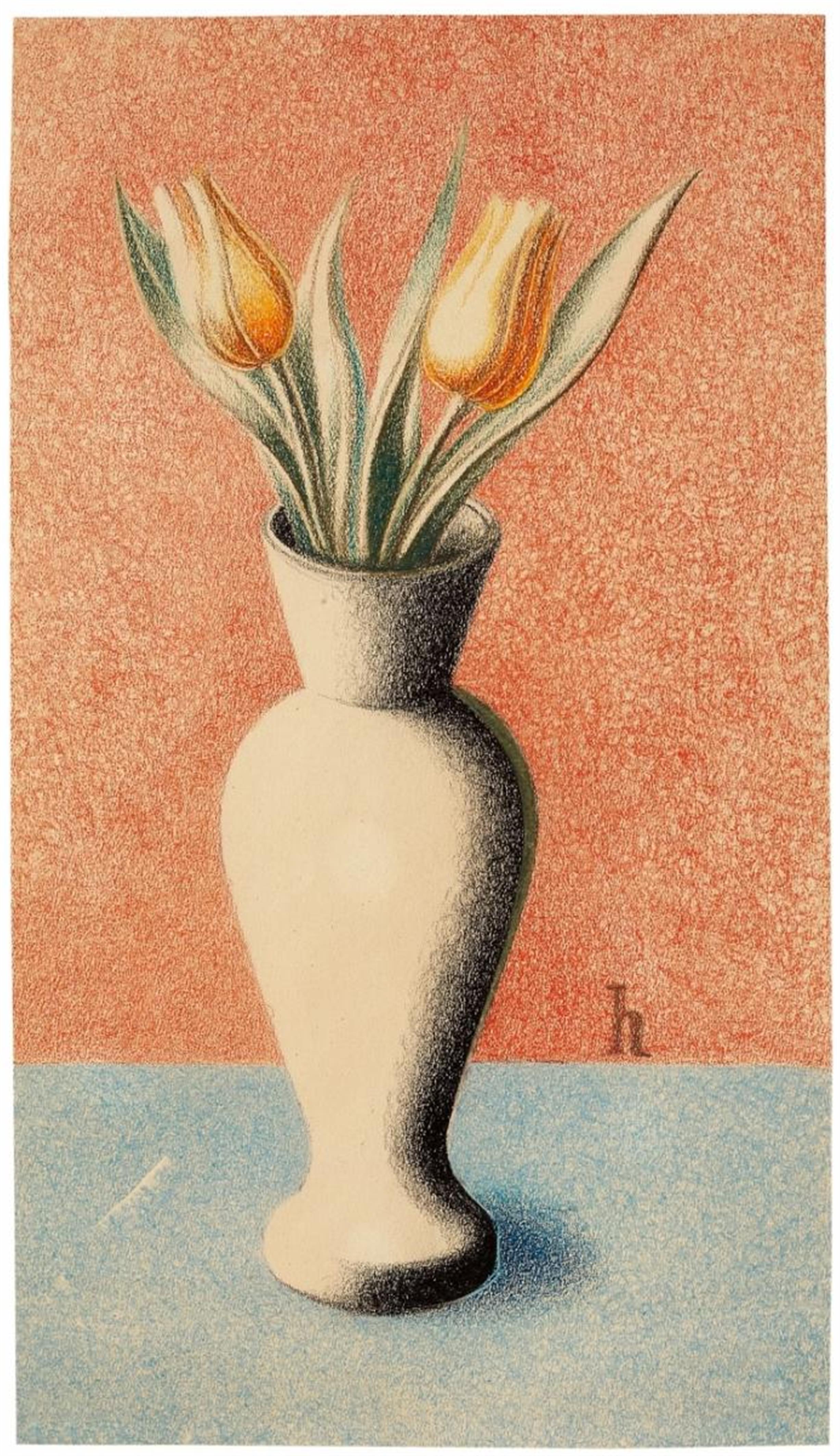Heinrich Hoerle - Vase mit Tulpen (Vase with Tulips) - image-1