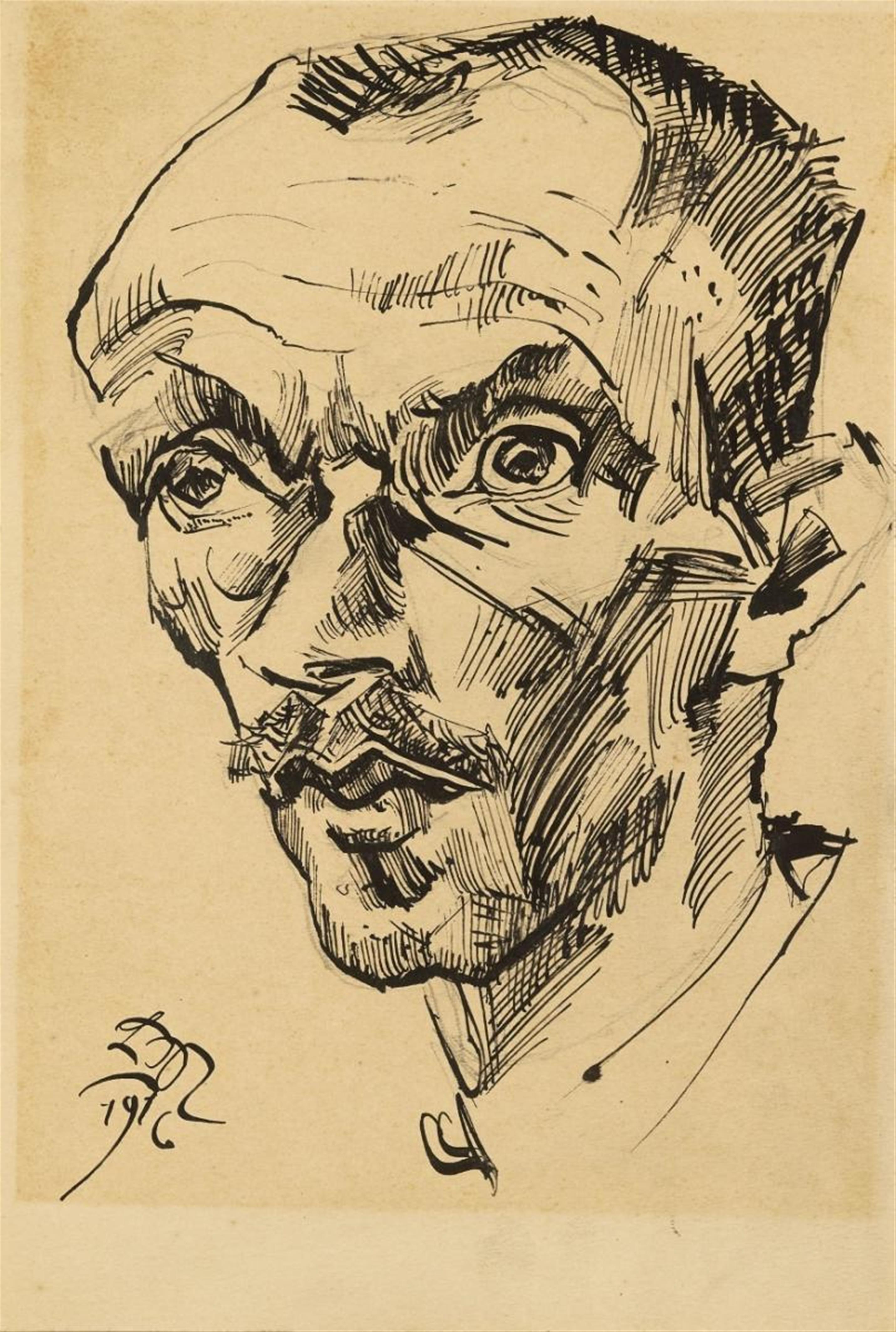 Ludwig Meidner - Bildnis eines Mannes (Portrait of a Man) - image-1