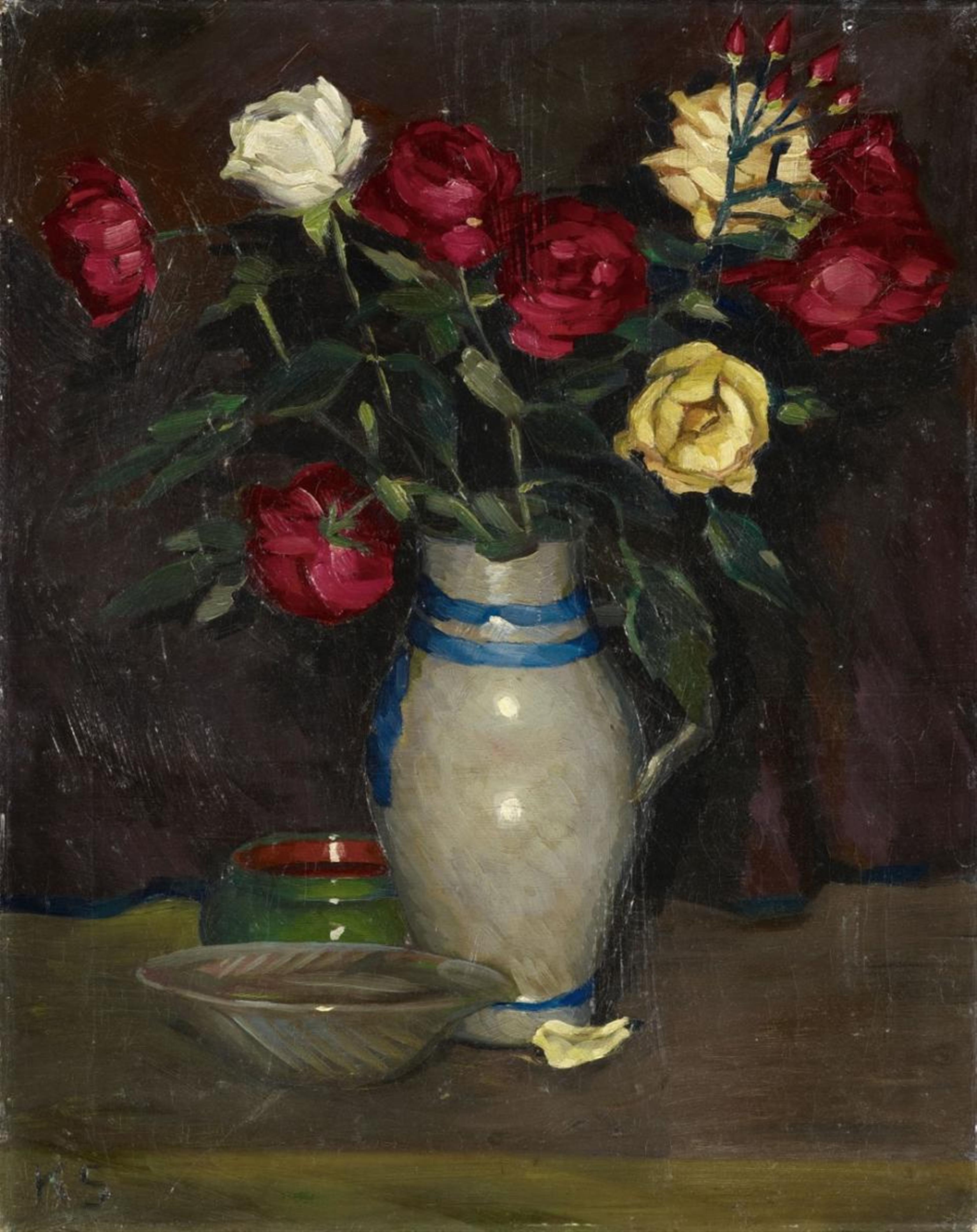 Kurt Schwitters - Ohne Titel - Rosenstilleben mit zwei Schalen (Untitled - Still-Life with Roses and two bowls) - image-1