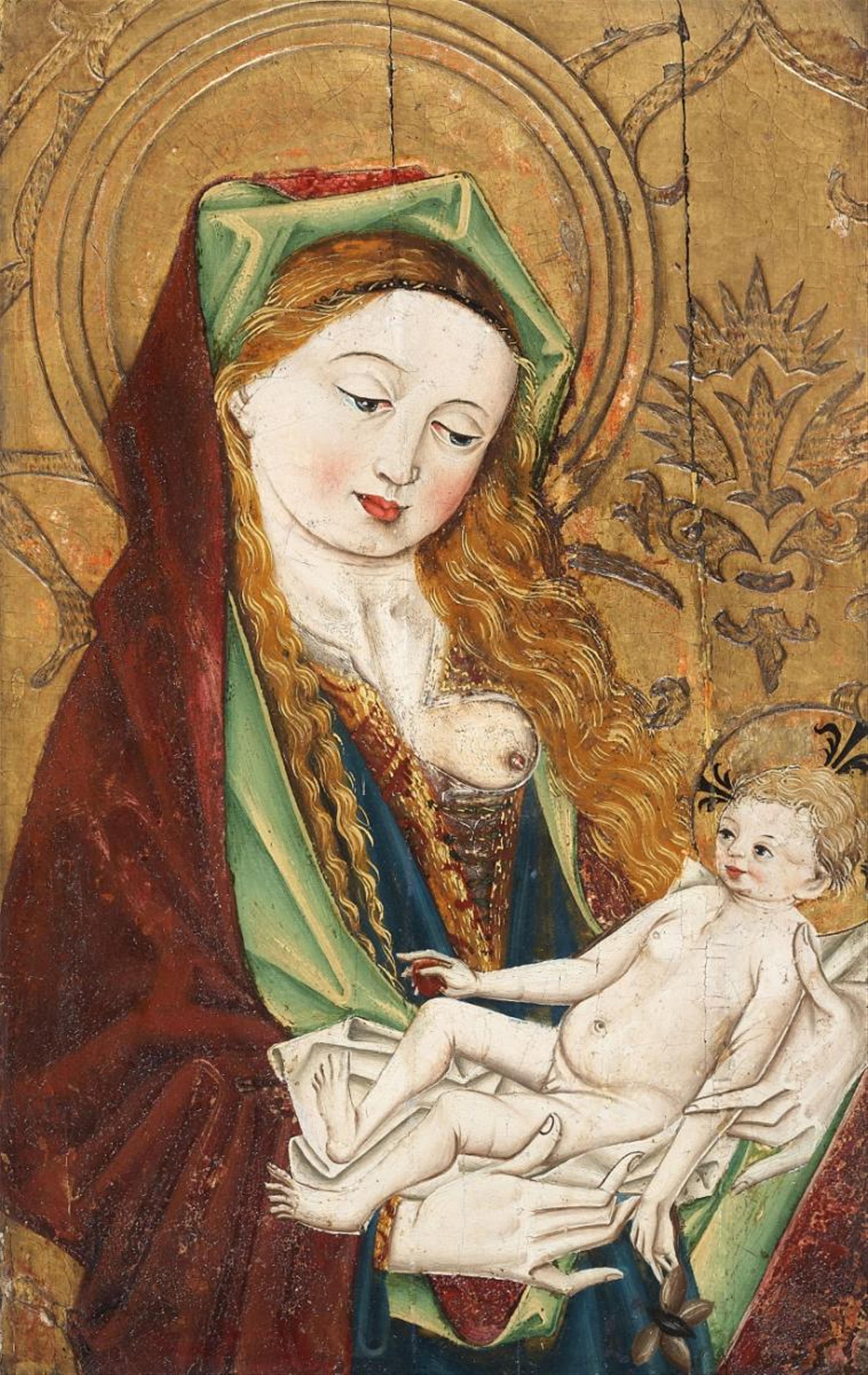 South German School probably around 1480 - MARY WITH CHILD - image-1