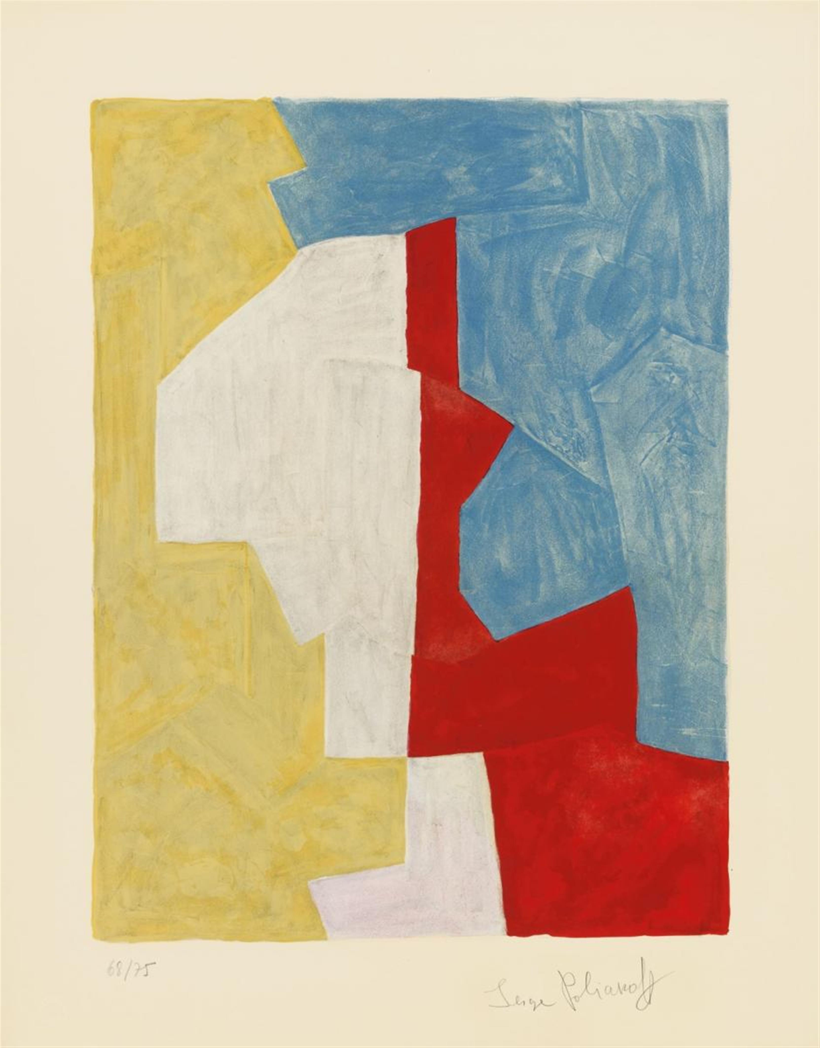 Serge Poliakoff - Composition jaune, rouge et bleue - image-1
