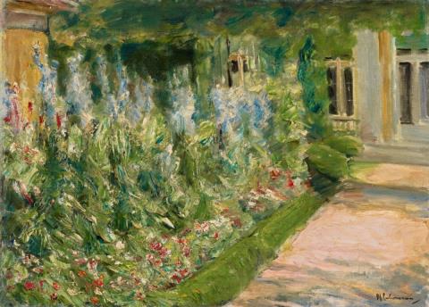 Max Liebermann - Blumenstauden am Gärtnerhäuschen nach Osten
