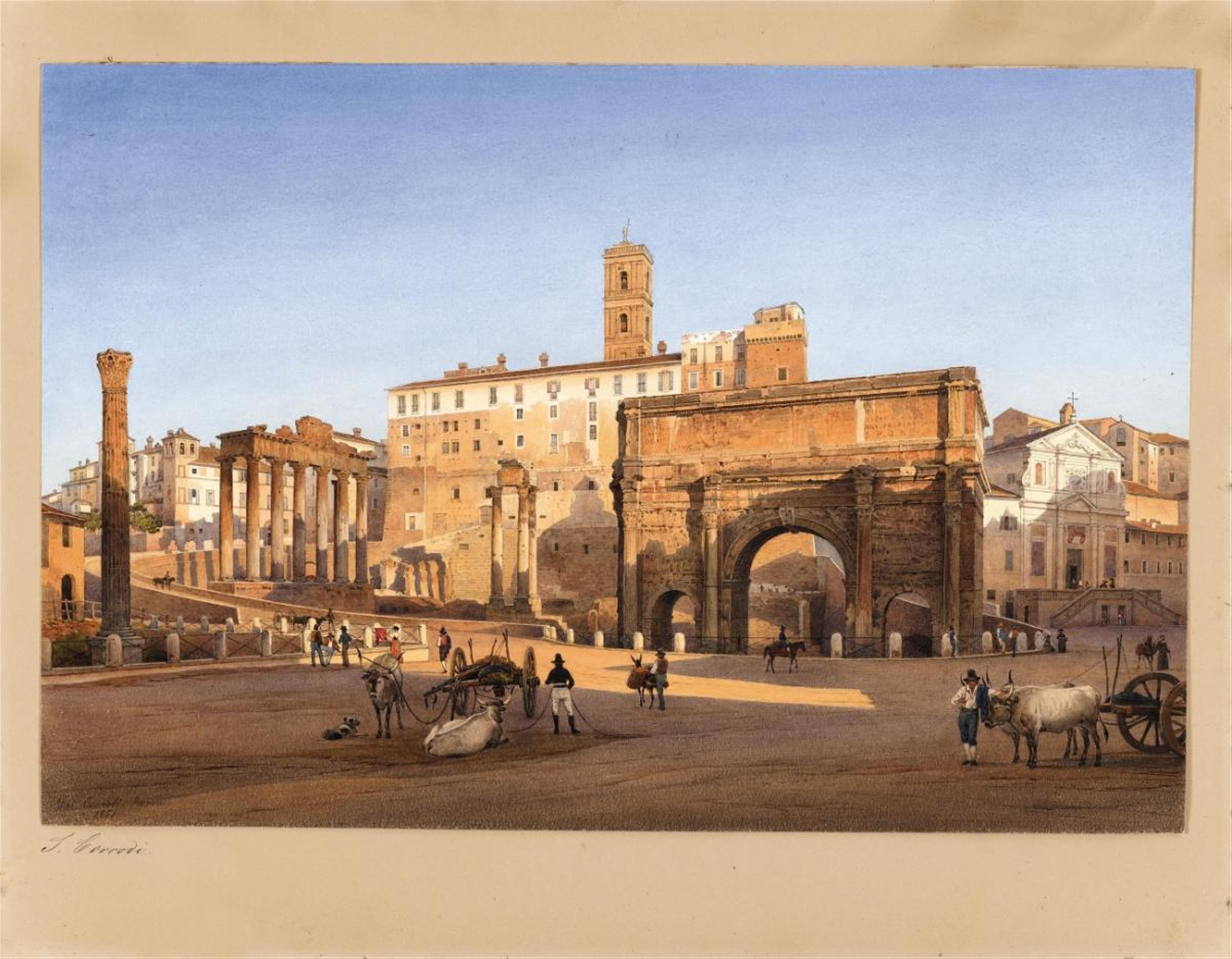 Salomon Corrodi - A View of the Roman Forum - image-1
