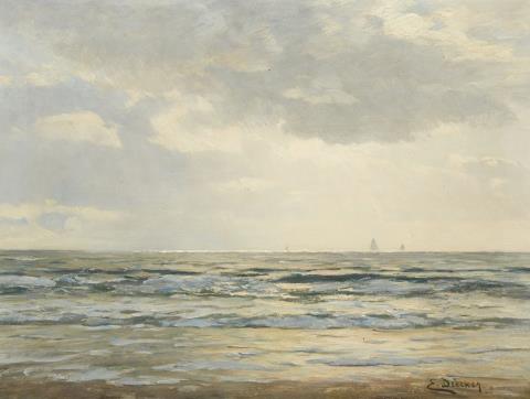 Eugène Gustav Dücker - Abend am Meer
