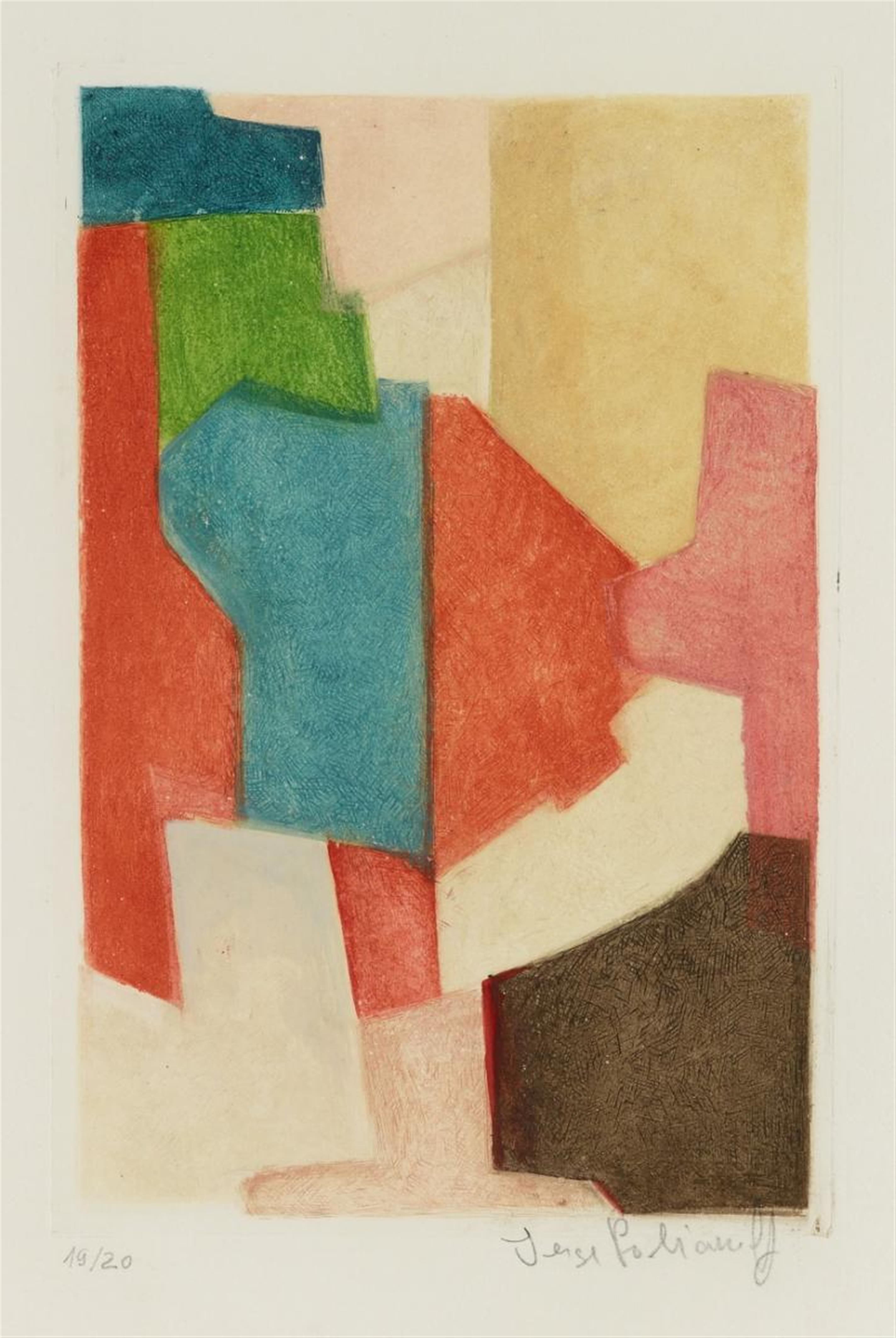Serge Poliakoff - Composition rouge et verte - image-1