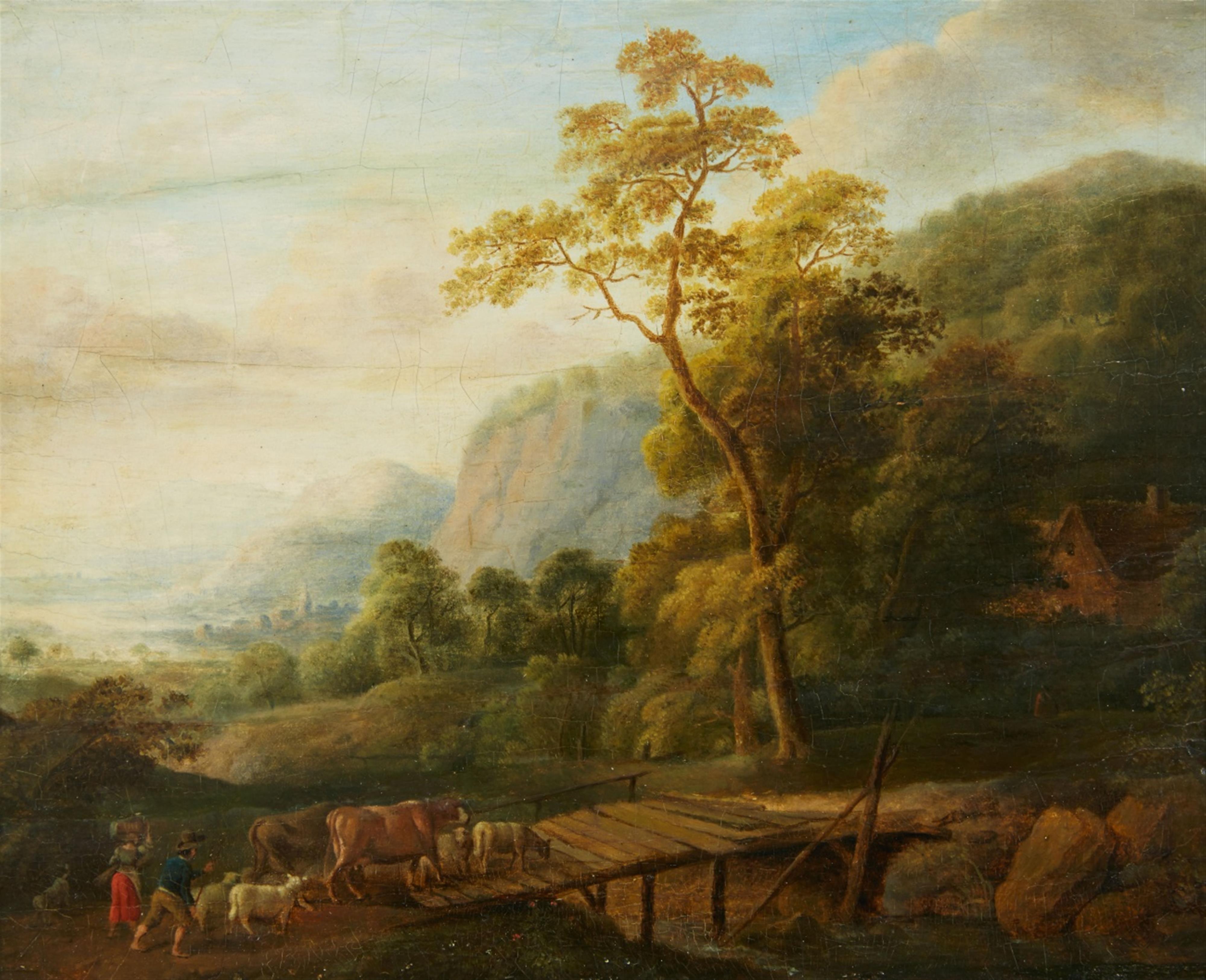 Johann Caspar Schneider, attributed to - Rhenish Landscape with Cattle - image-1