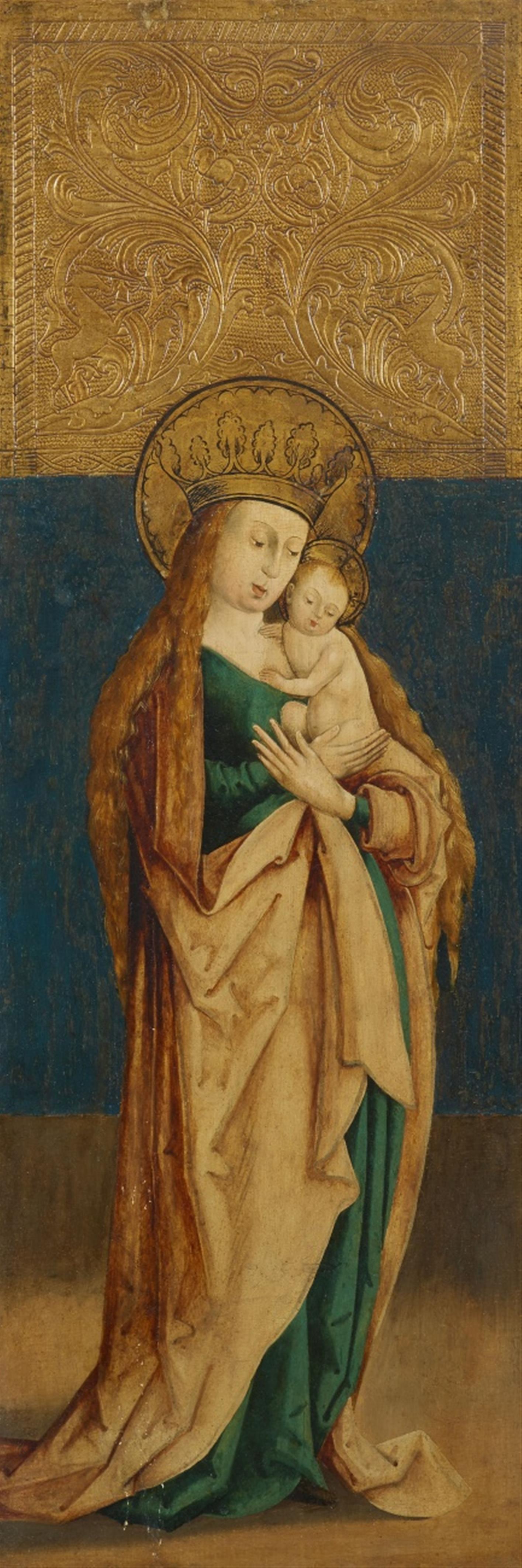 Wohl Oberrheinischer Meister der 2. Hälfte des 15. Jahrhunderts - Madonna mit Kind - image-1