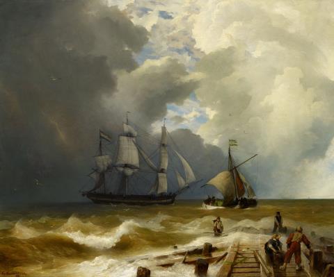 Andreas Achenbach - At the Jetty