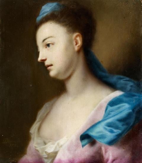 Balthasar Denner - Bildnis einer jungen Frau im Profil