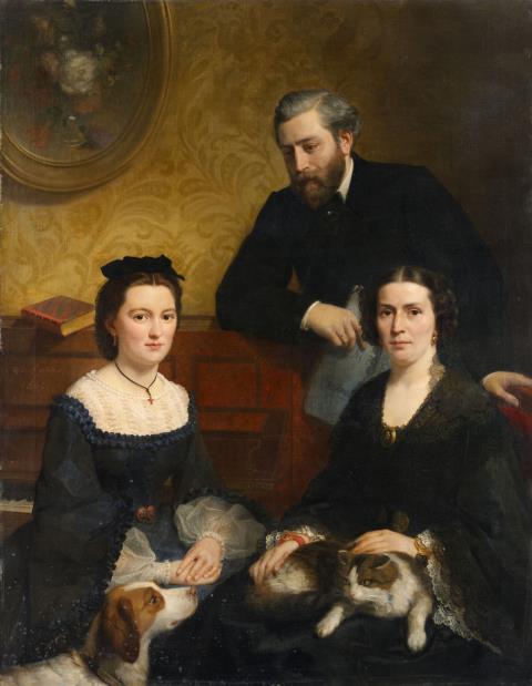 Alphonse Colas - Bildnis des Musikers Lavaud und seiner Familie