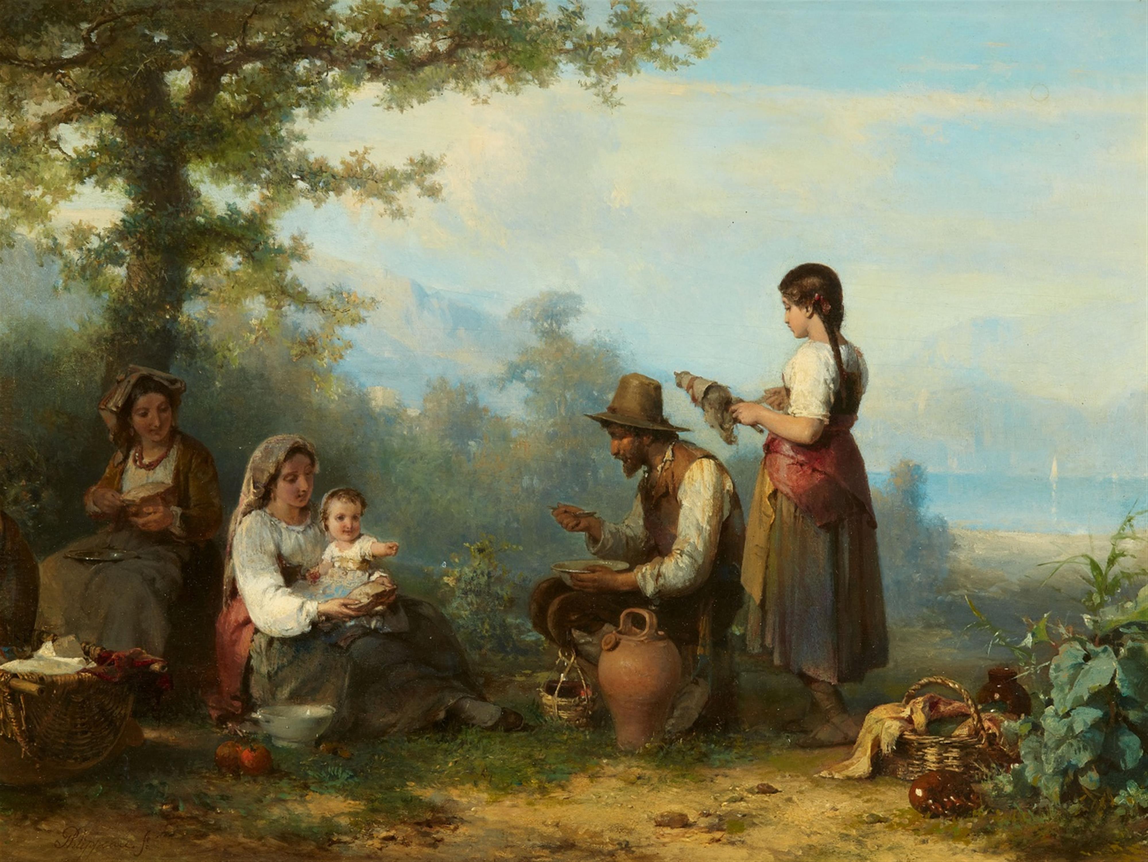 Karel Frans Philippeau - Peasants at Rest