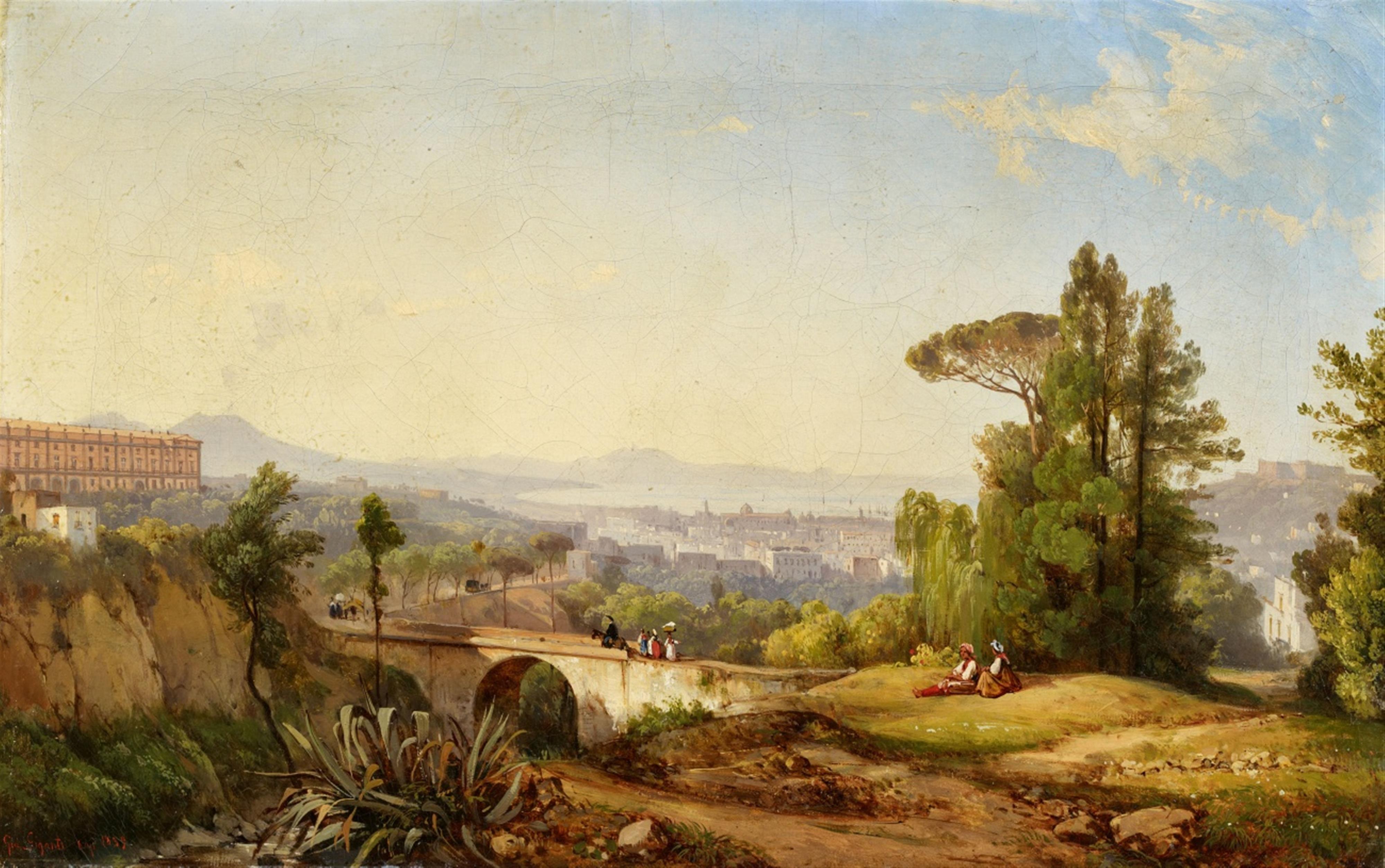 Giacinto Gigante - The Bay of Naples with a view of Mount Vesuvius beyond