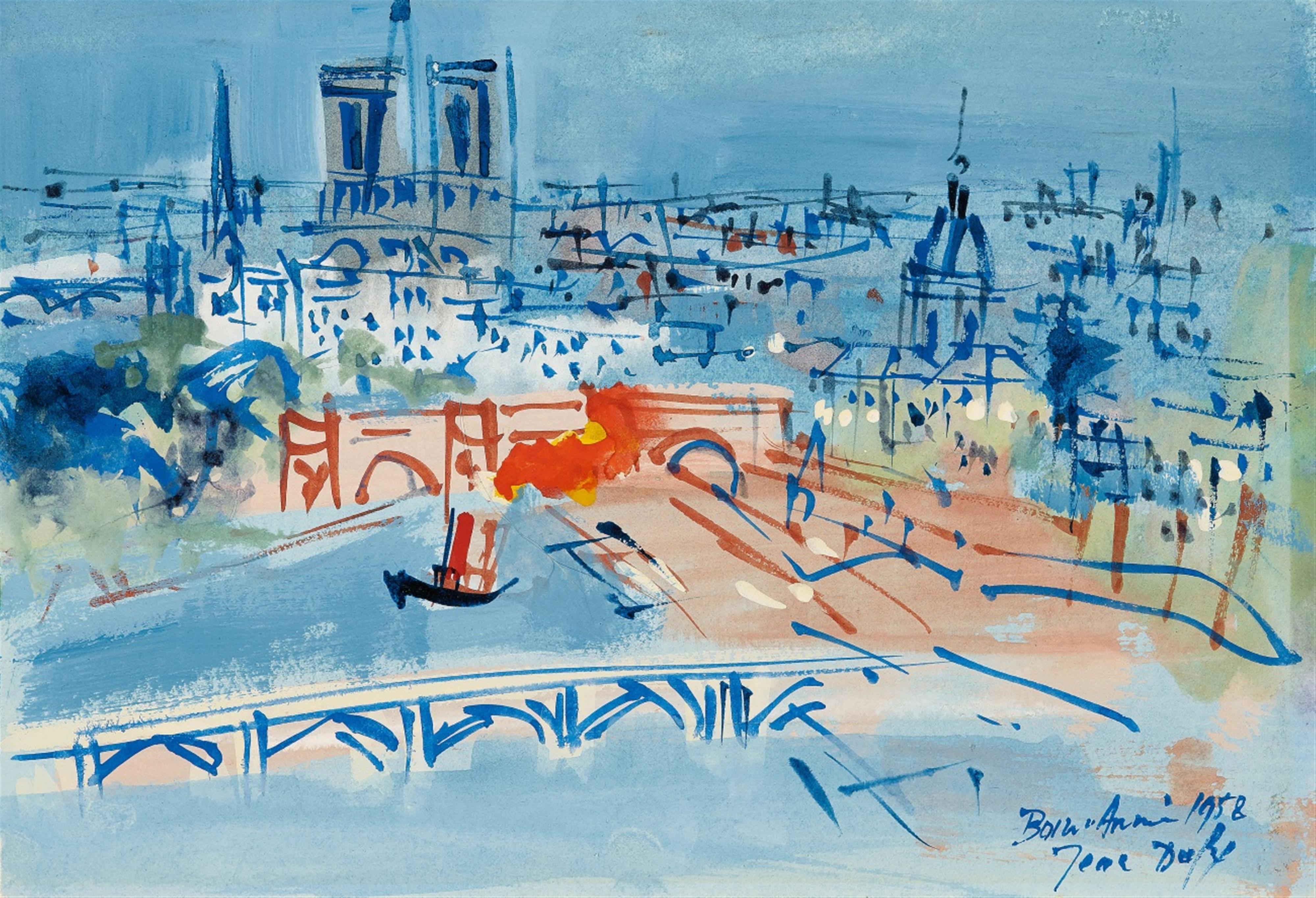 Jean Dufy - Paris, la Passerelle des Arts - image-1
