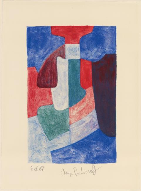 Serge Poliakoff - Composition bleue, verte et rouge