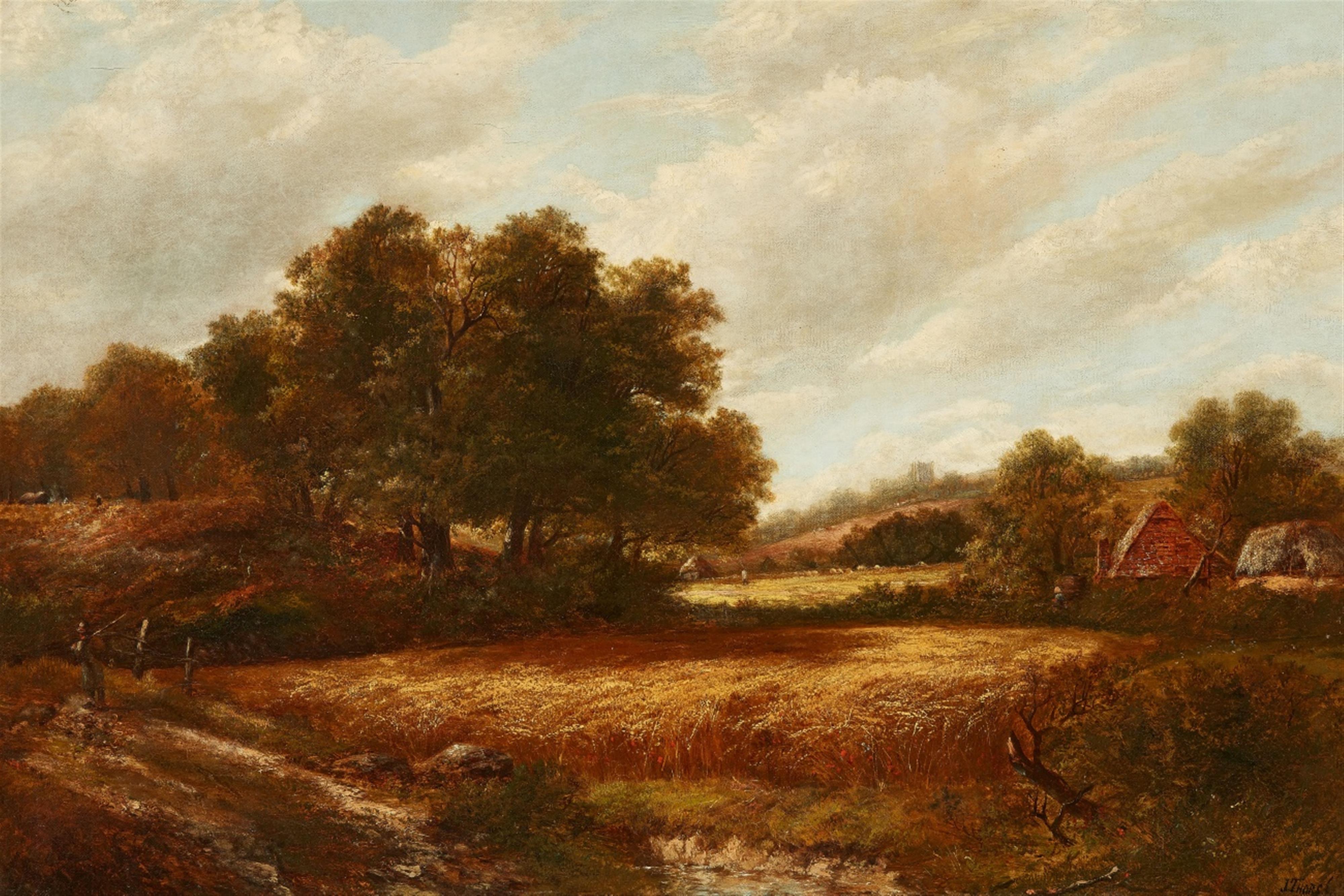 Joseph Thors - English Landscape with a Cornfield - image-1