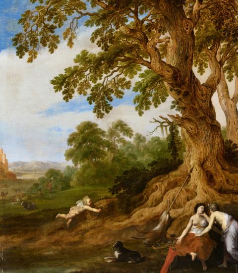 Cornelis van Poelenburgh, attributed to - Diana and Calisto