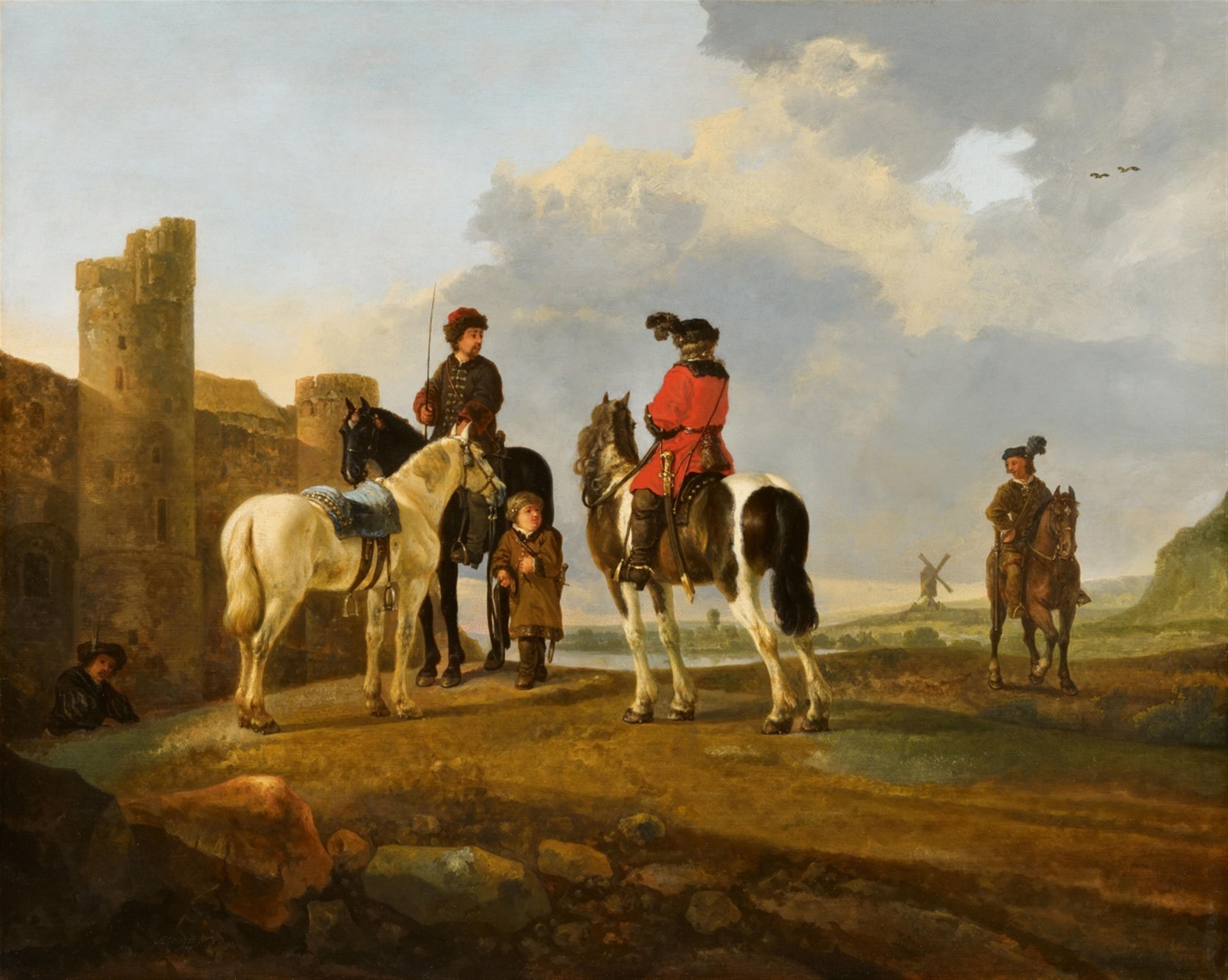 Aelbert Cuyp - Riders at Rest by Burg Ubbergen - image-1