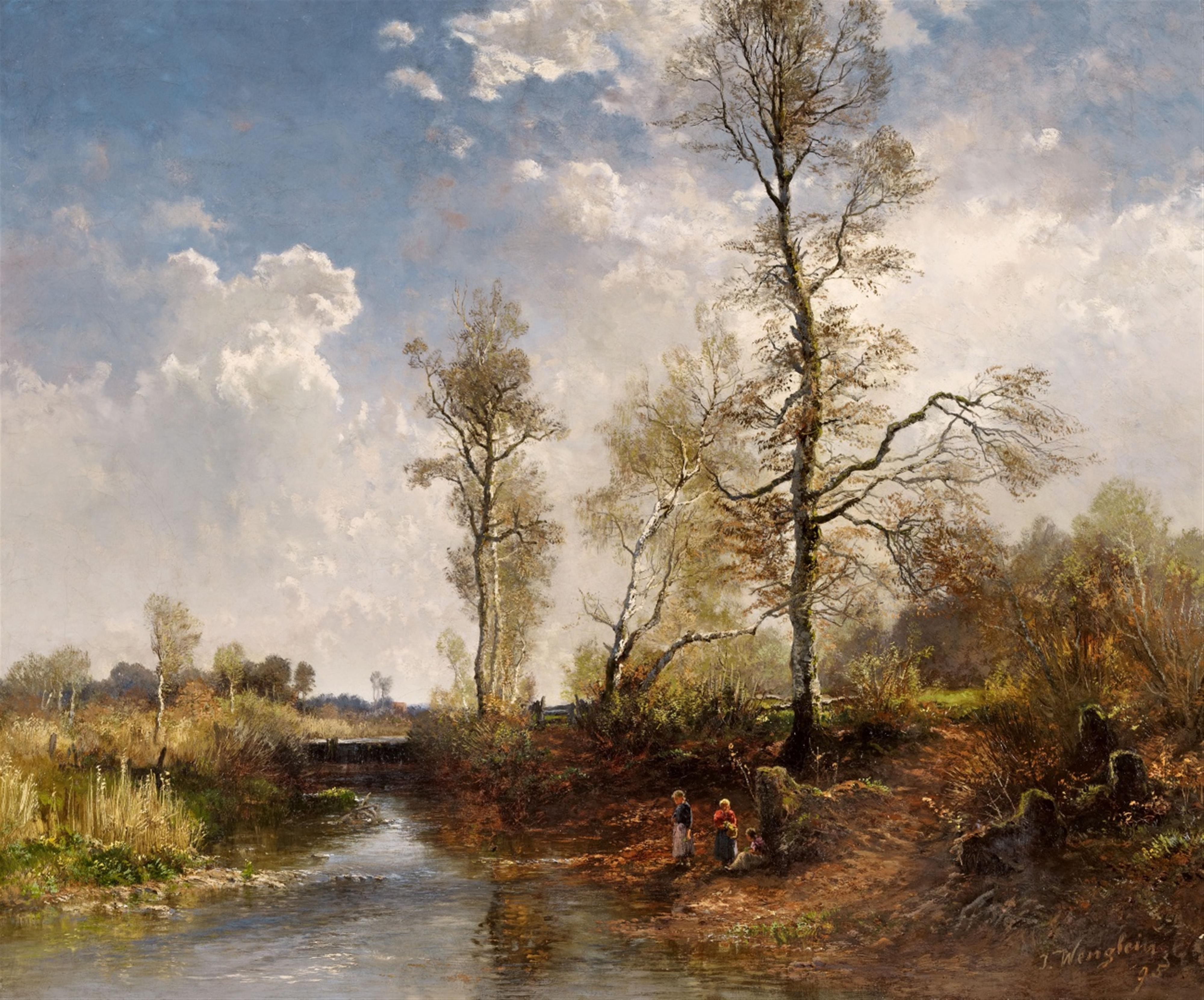 Joseph Wenglein - Figures in a River Landscape
