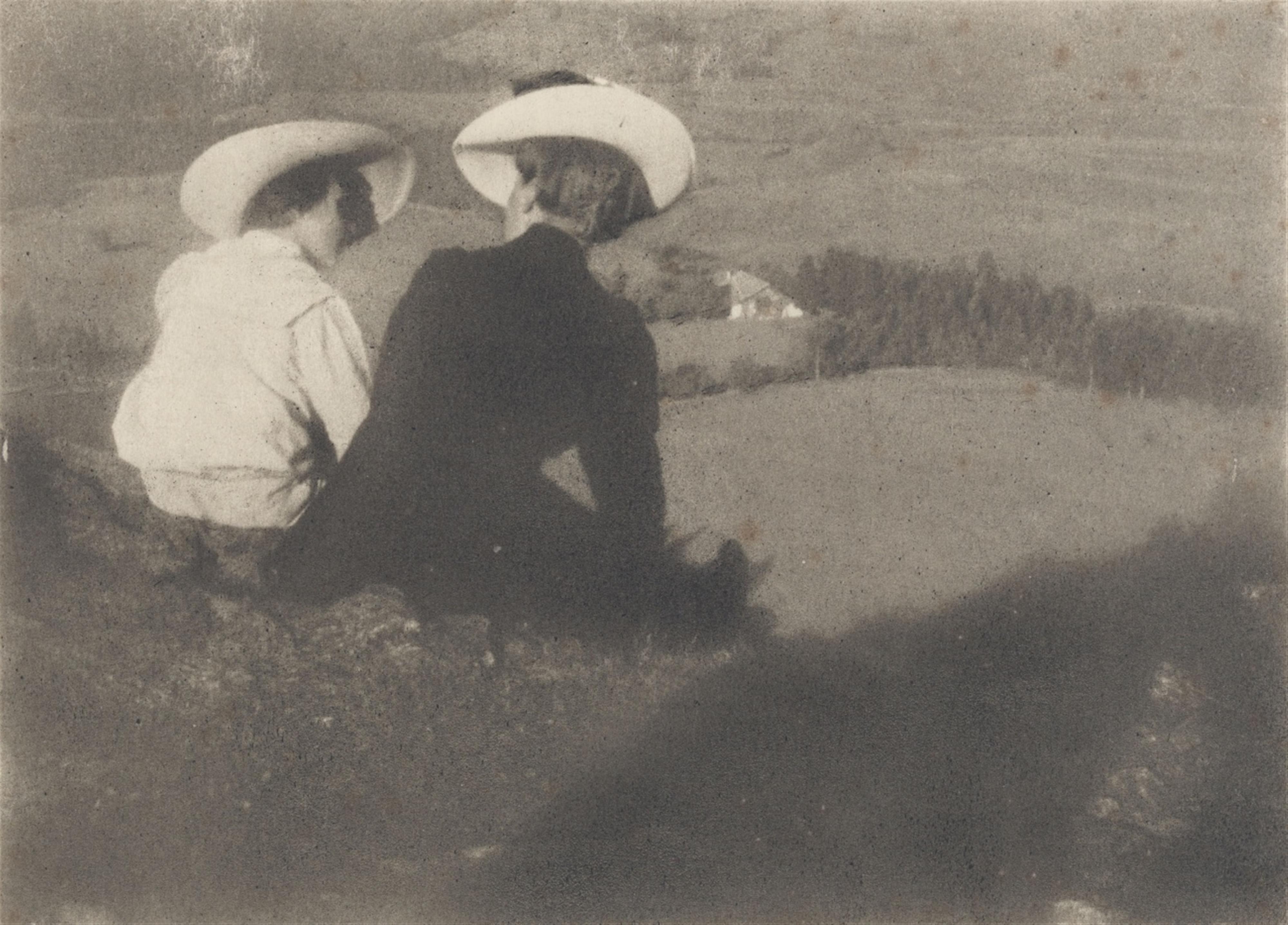 Heinrich Kühn - Meadow in Birgitz (Hans and Mary seated) - image-1