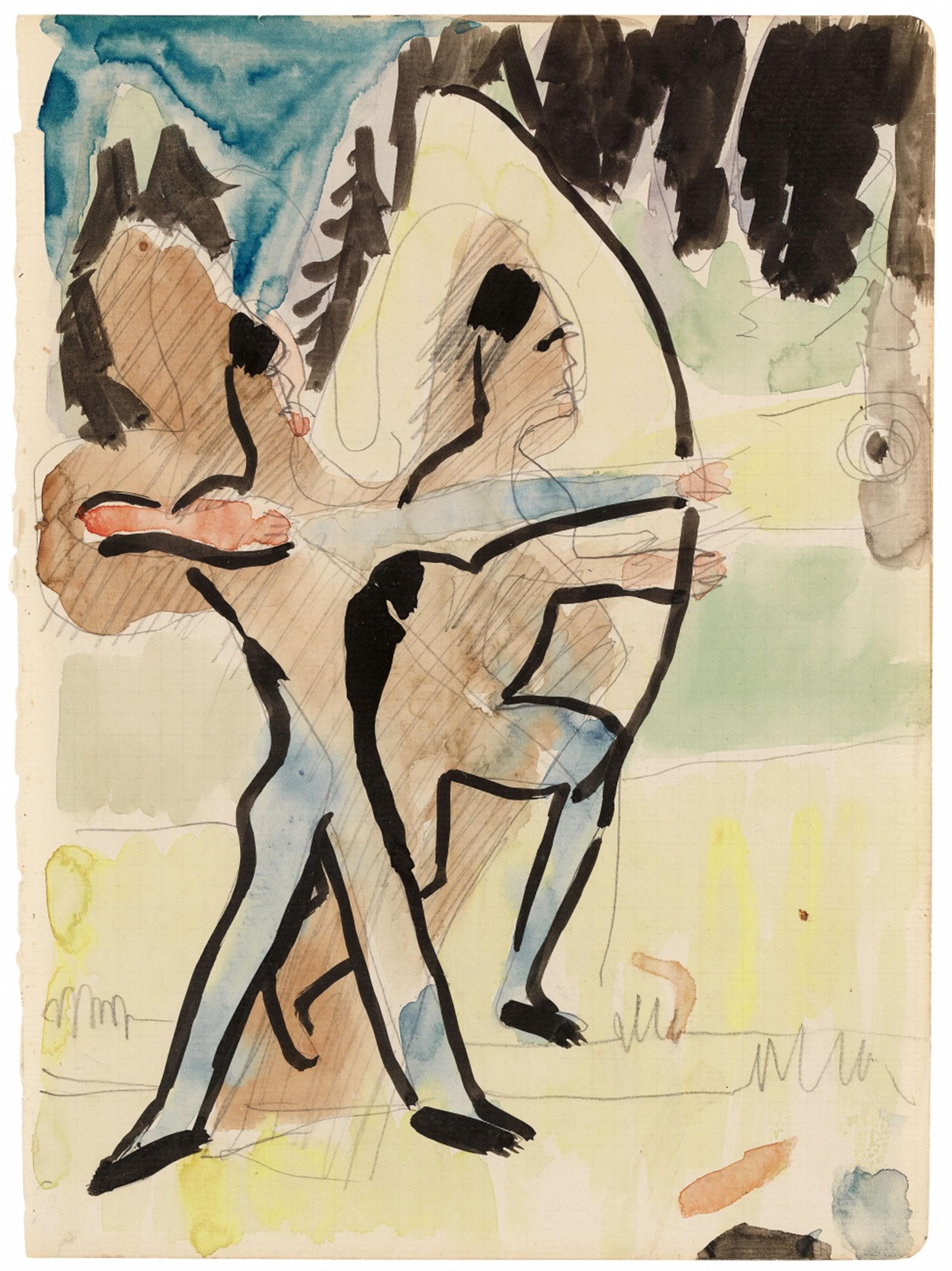 Ernst Ludwig Kirchner - Bogenschützen auf dem Wildboden - image-1