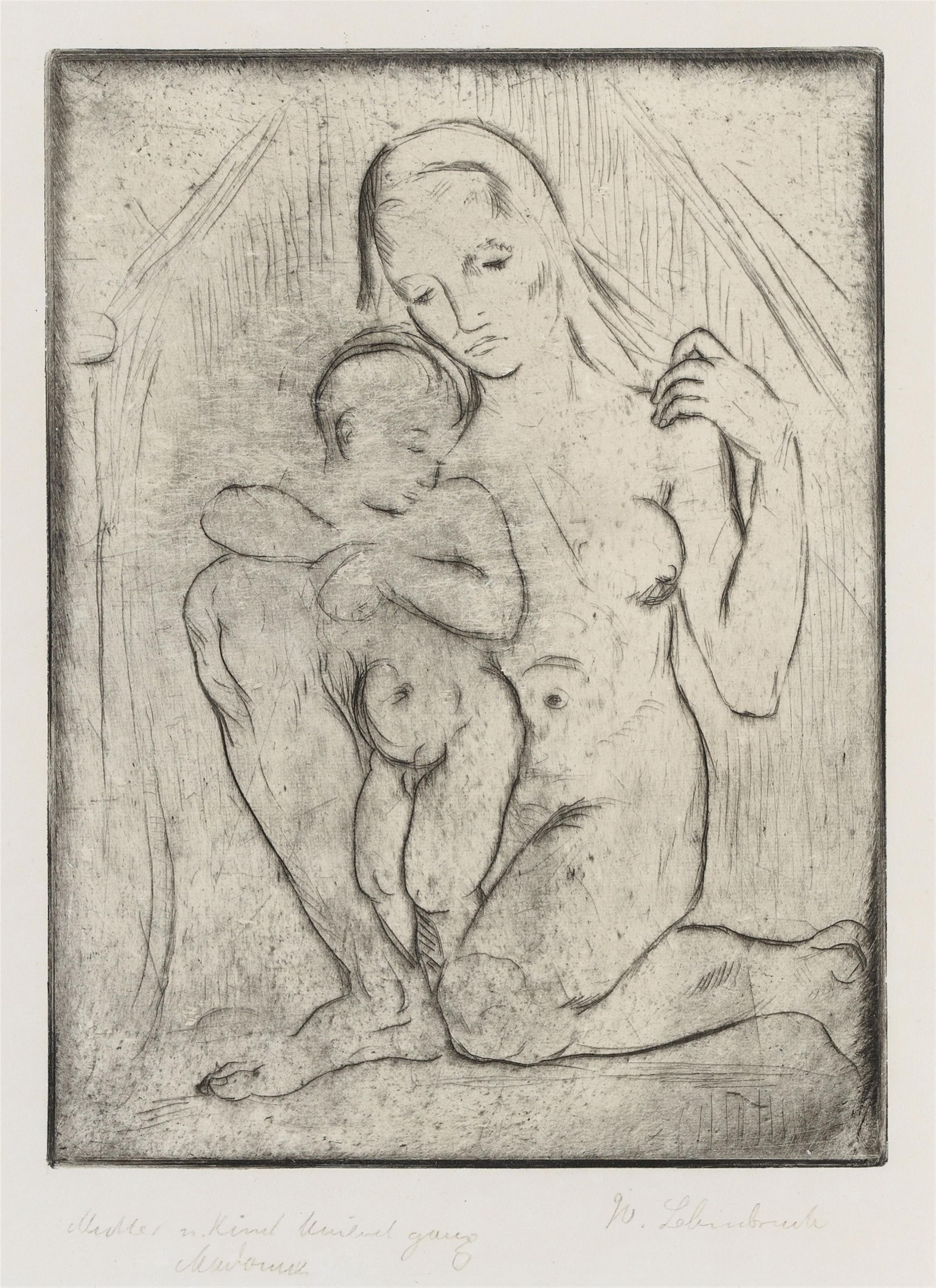Wilhelm Lehmbruck - Mutter und Kind (kniend ganz) - image-1