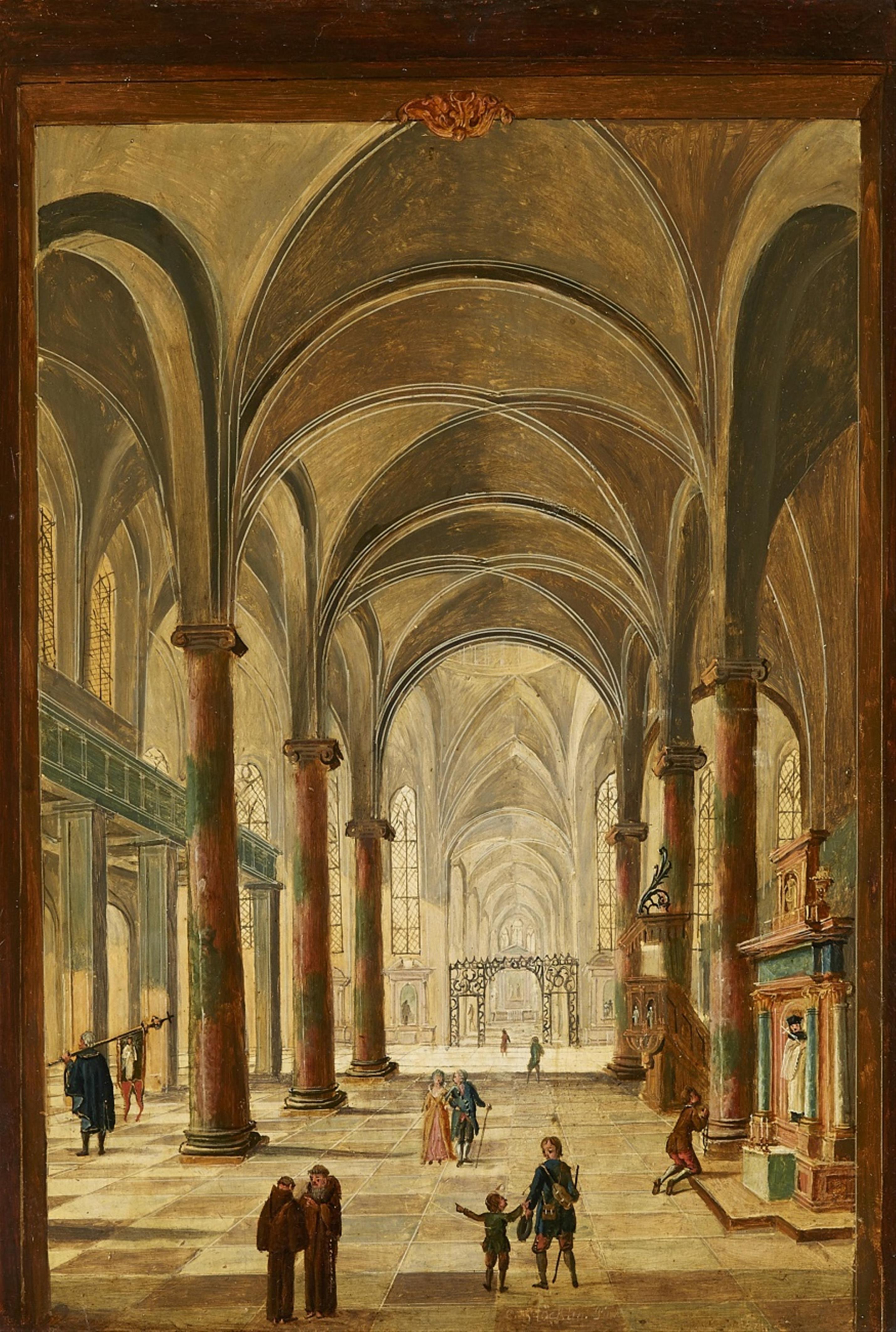 Christian Stöcklin - Kircheninneres mit Kreuzgewölbe - image-1