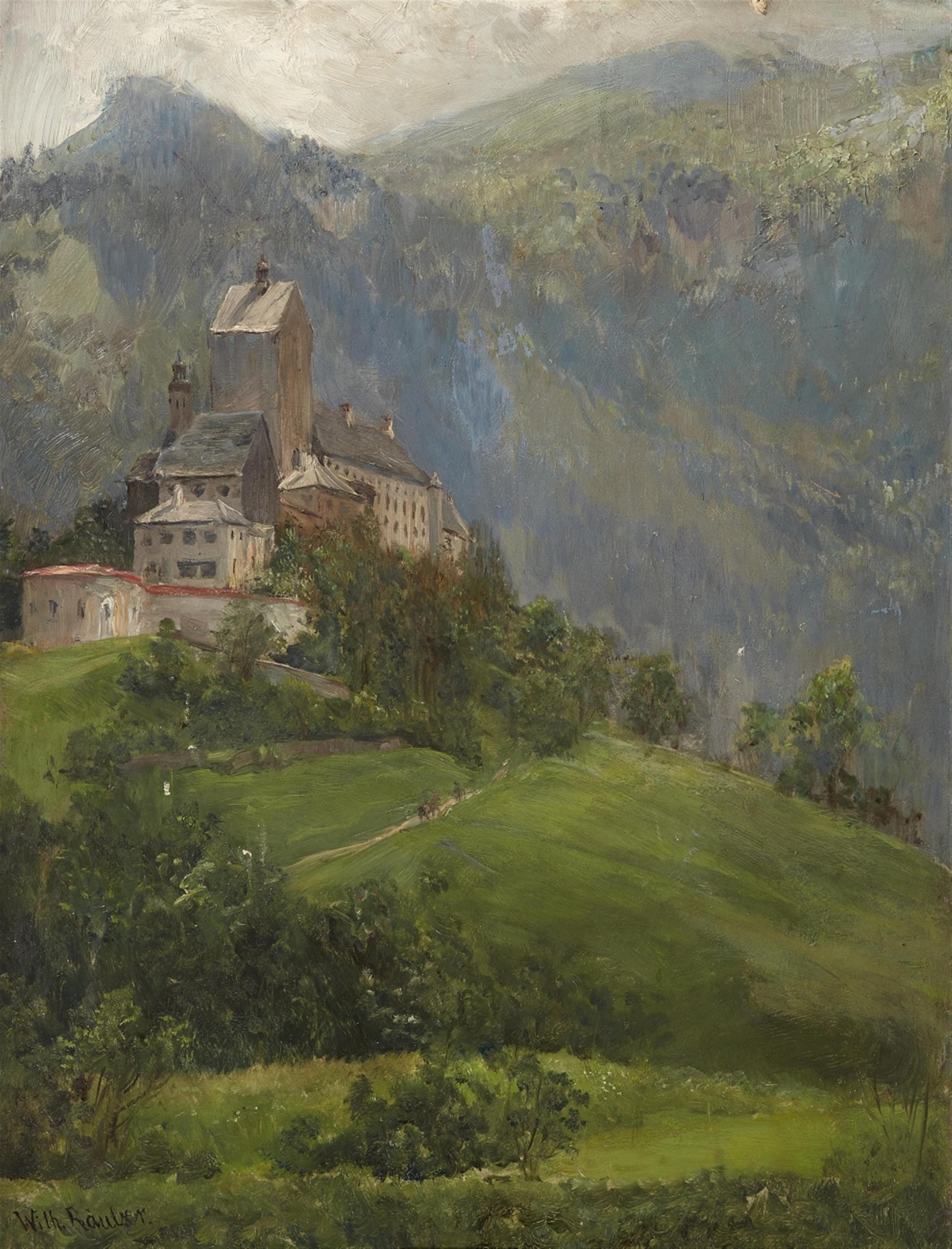Wilhelm Karl Räuber - View of Hohenaschau Castle (Chiemgau)