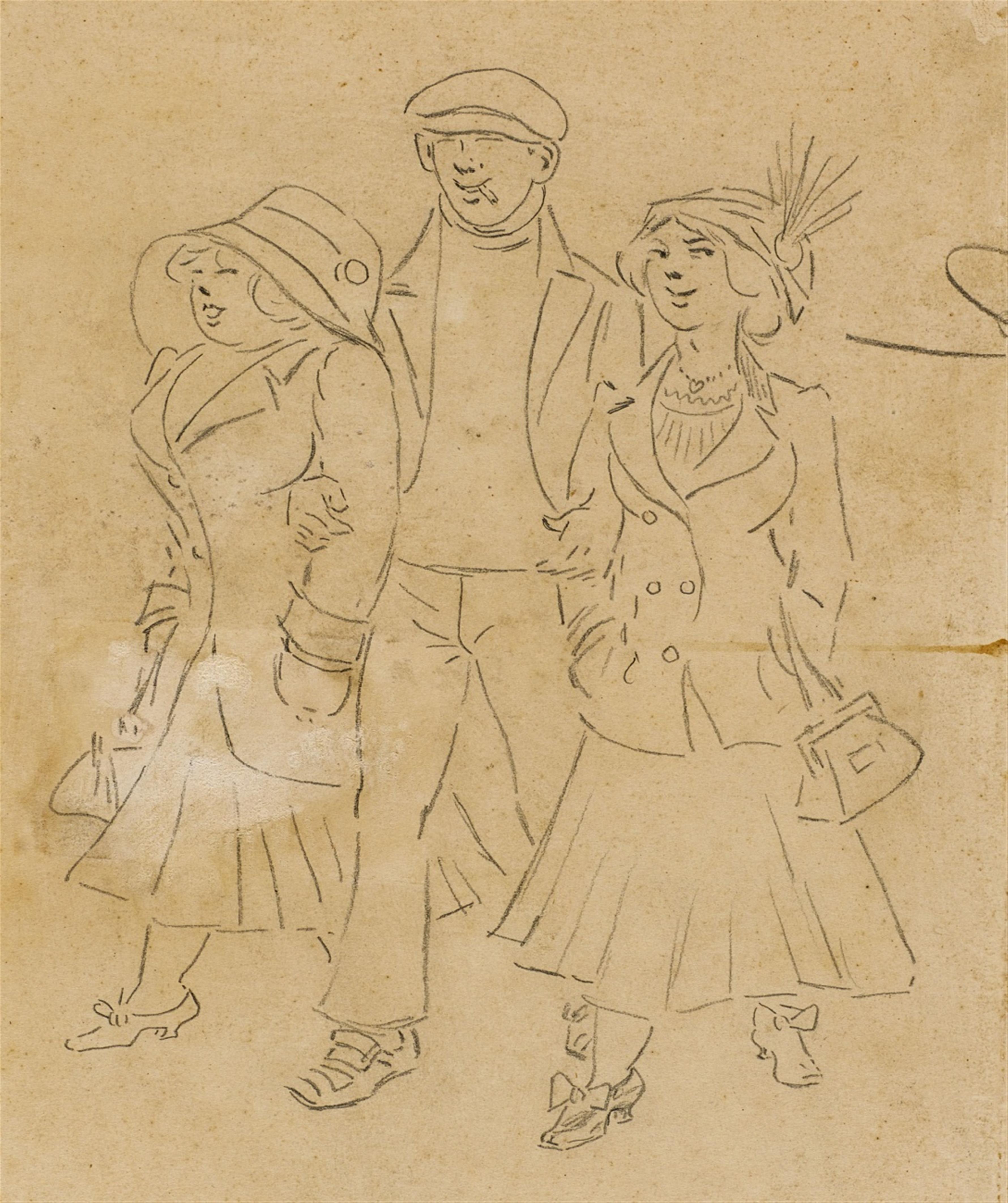 Heinrich Zille - Gruppe mit weiblichen Schornsteinfegern und Uniformierten - image-2
