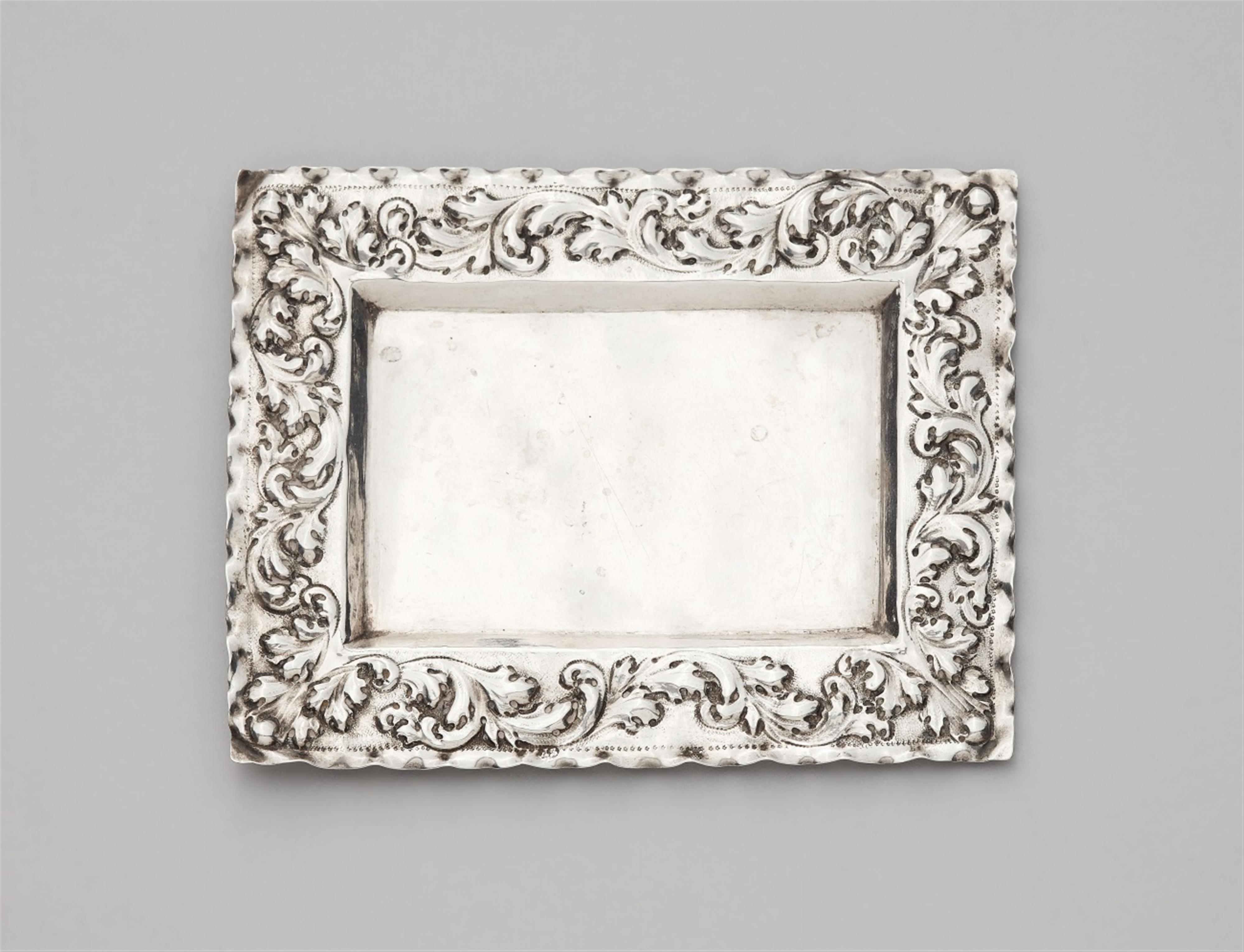 A small Augsburg silver tray - image-1