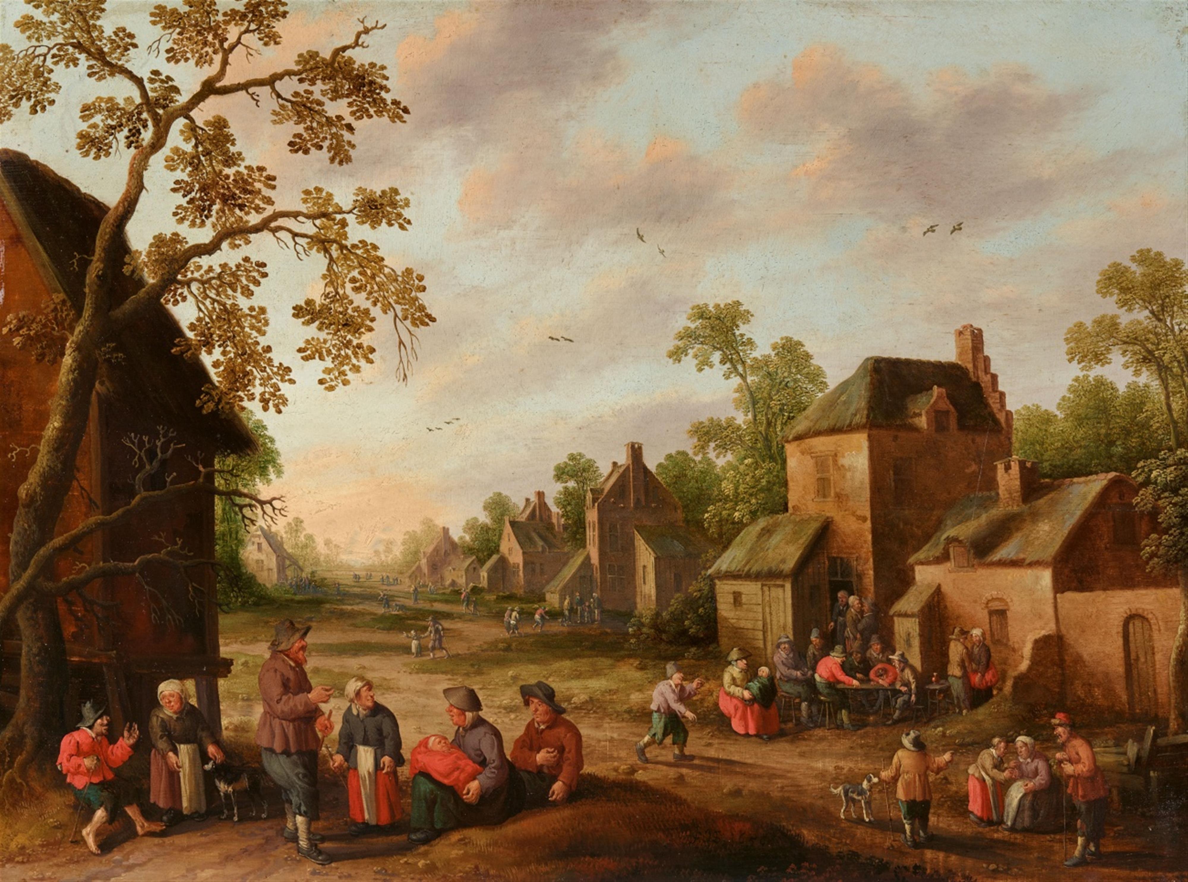 Joost Cornelisz. Droochsloot - A Busy Village Scene - image-1