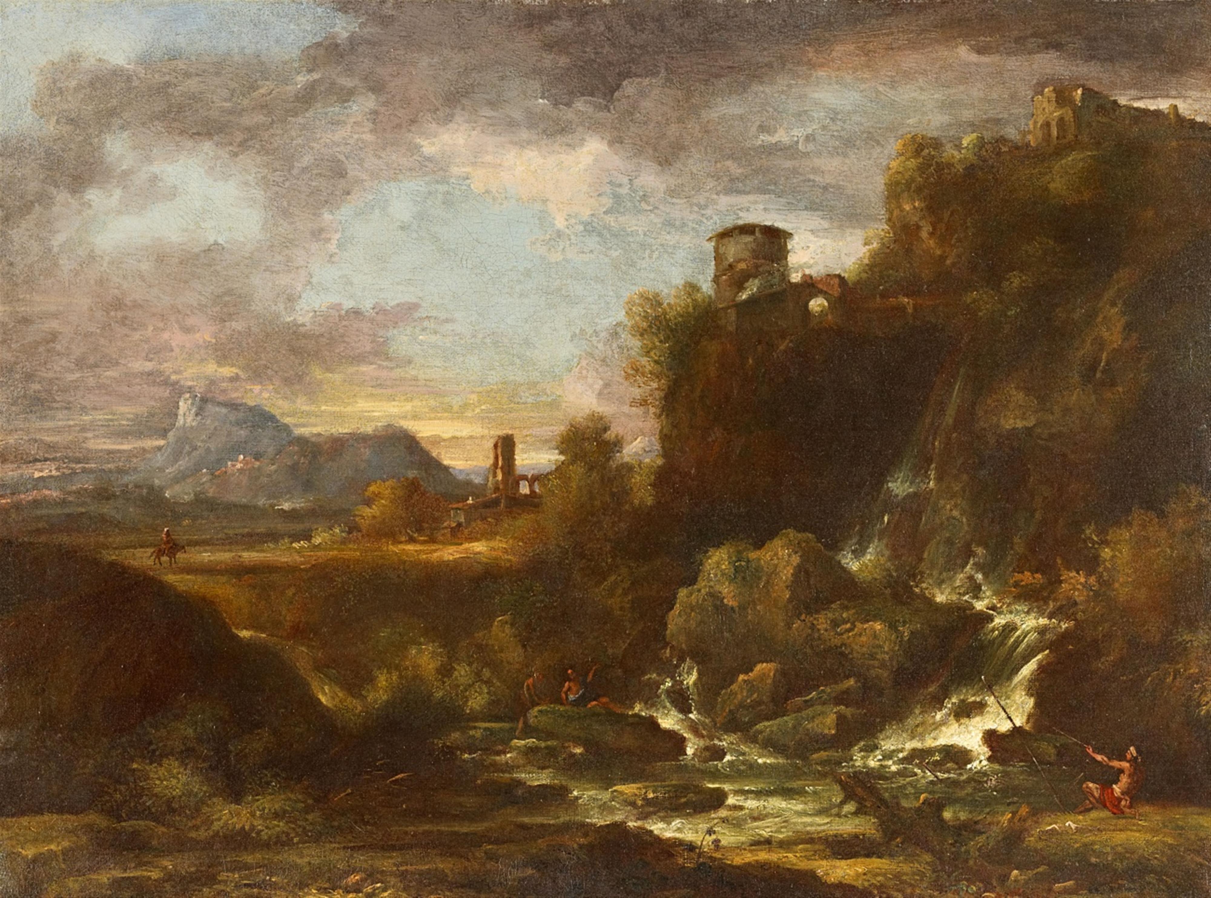 Gaspard Dughet, gen. Poussin - Arkadische Landschaft in der Campagna - image-1
