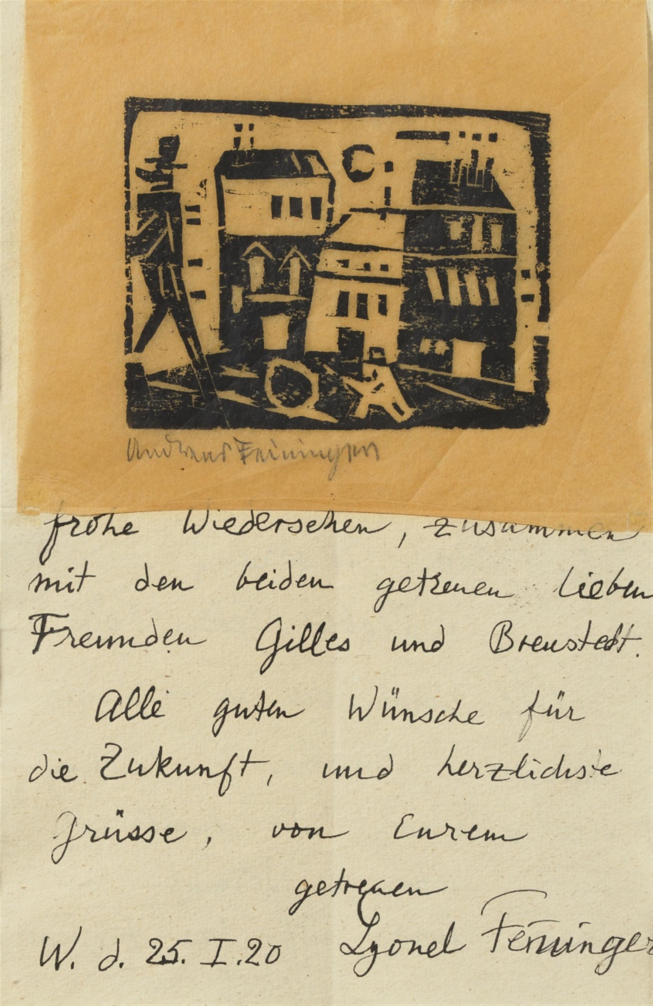 Lyonel Feininger - Brief an Alexandra und Peter Röhl - image-1