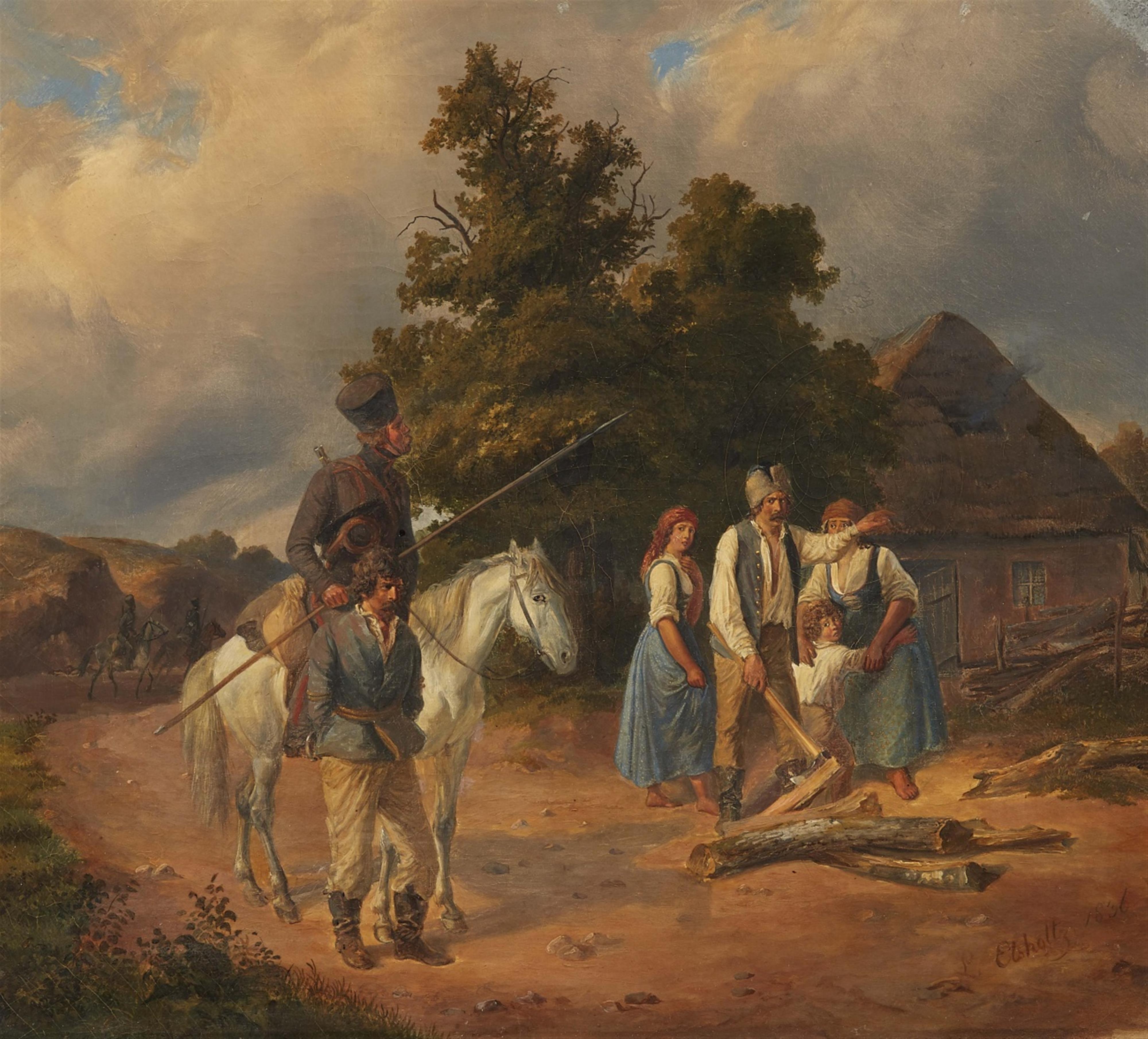 Ludwig Elsholtz - Soldat zu Pferde mit einem Gefangenen - image-1