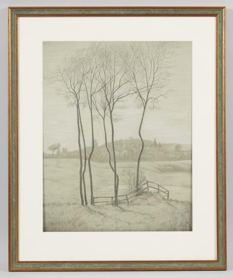 Hans Thoma 1905 - Landschaft mit Baumgruppe